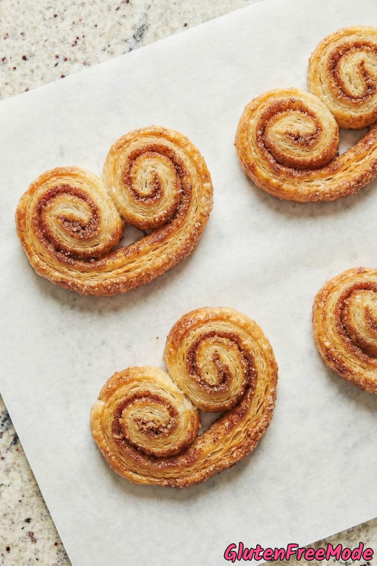 Sweet gluten free cinnamon sugar palmiers