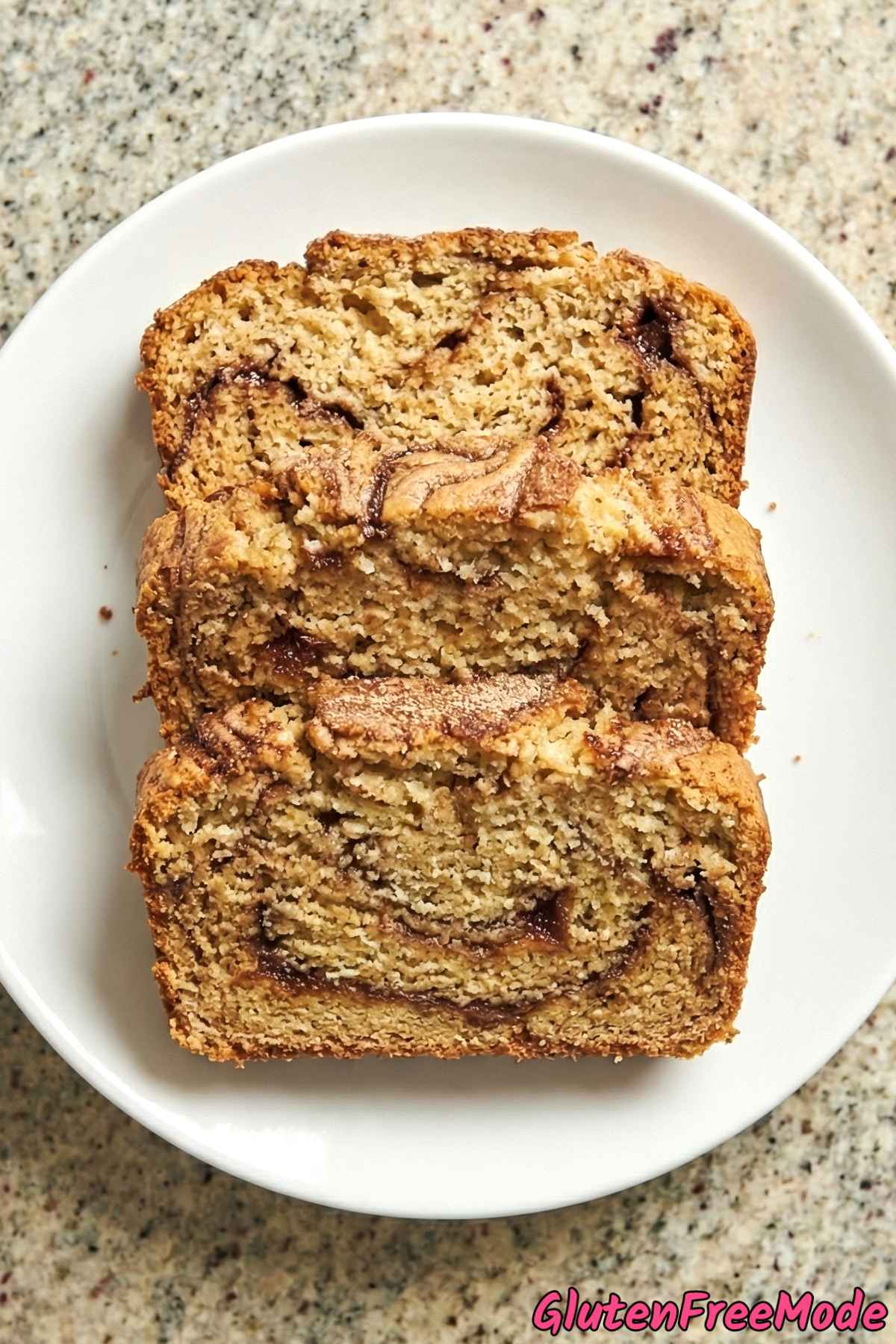 Aromatic gluten free cinnamon swirl loaf