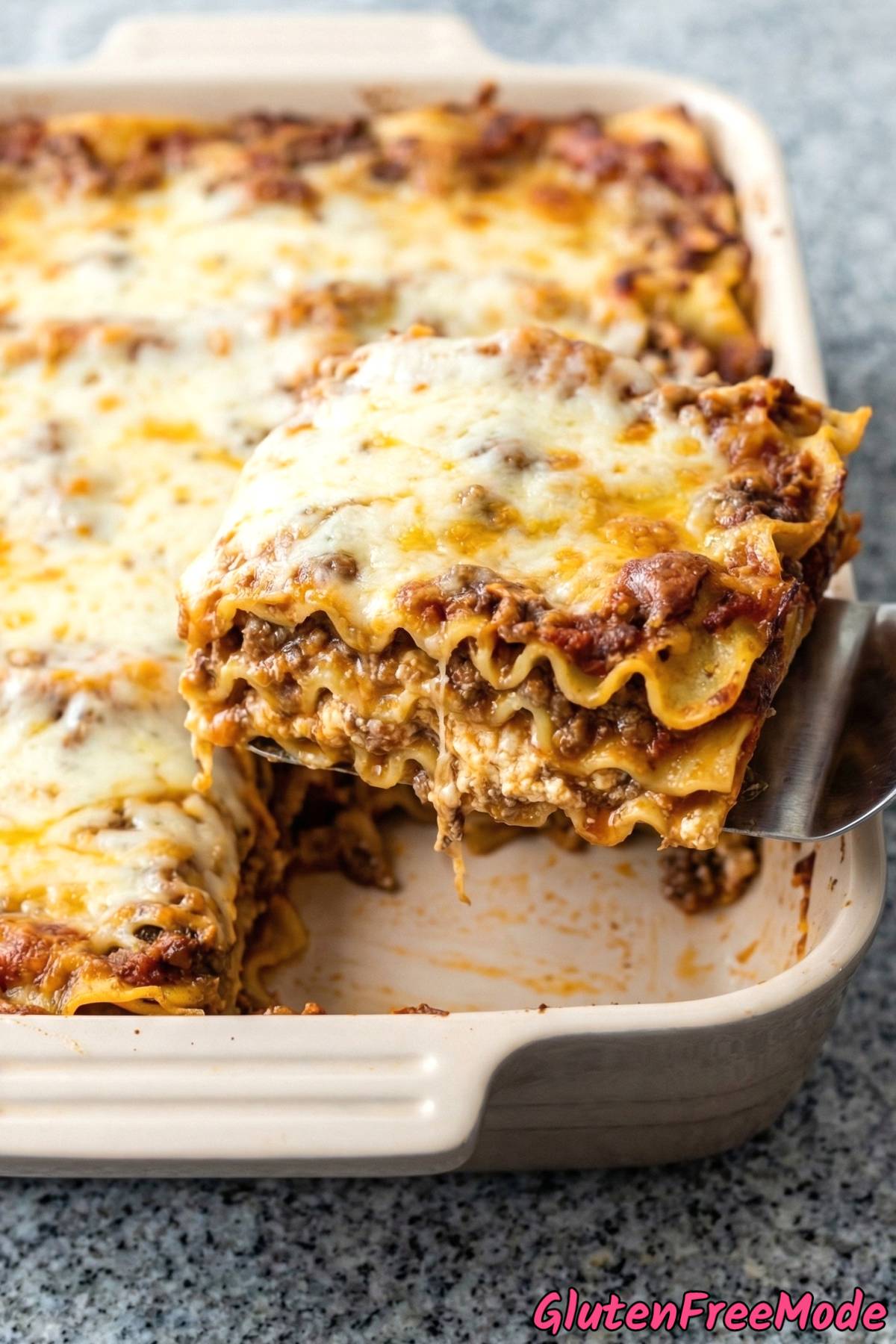 Tender gluten free classic beef lasagna