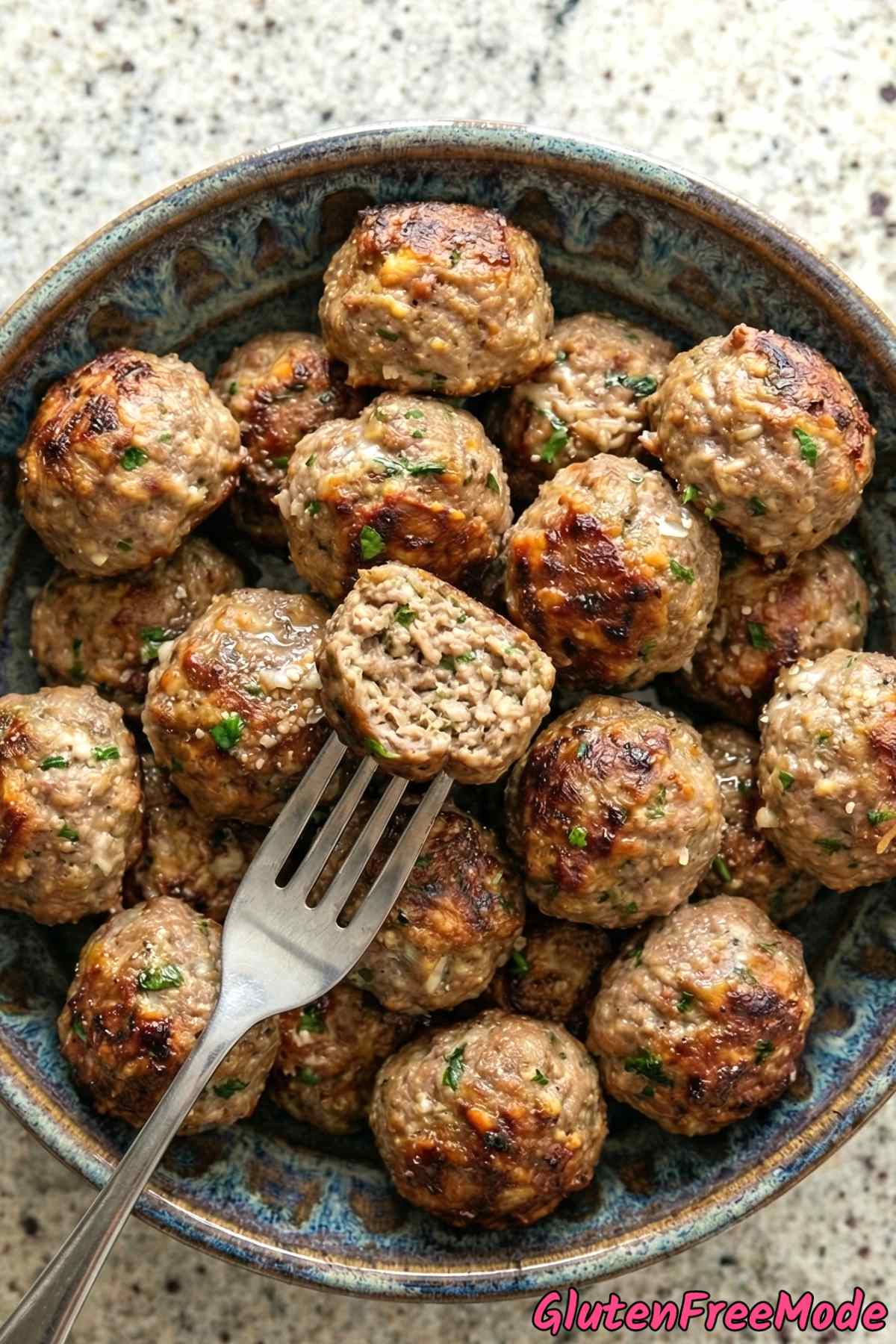 Rustic gluten free classic Italian meatballs