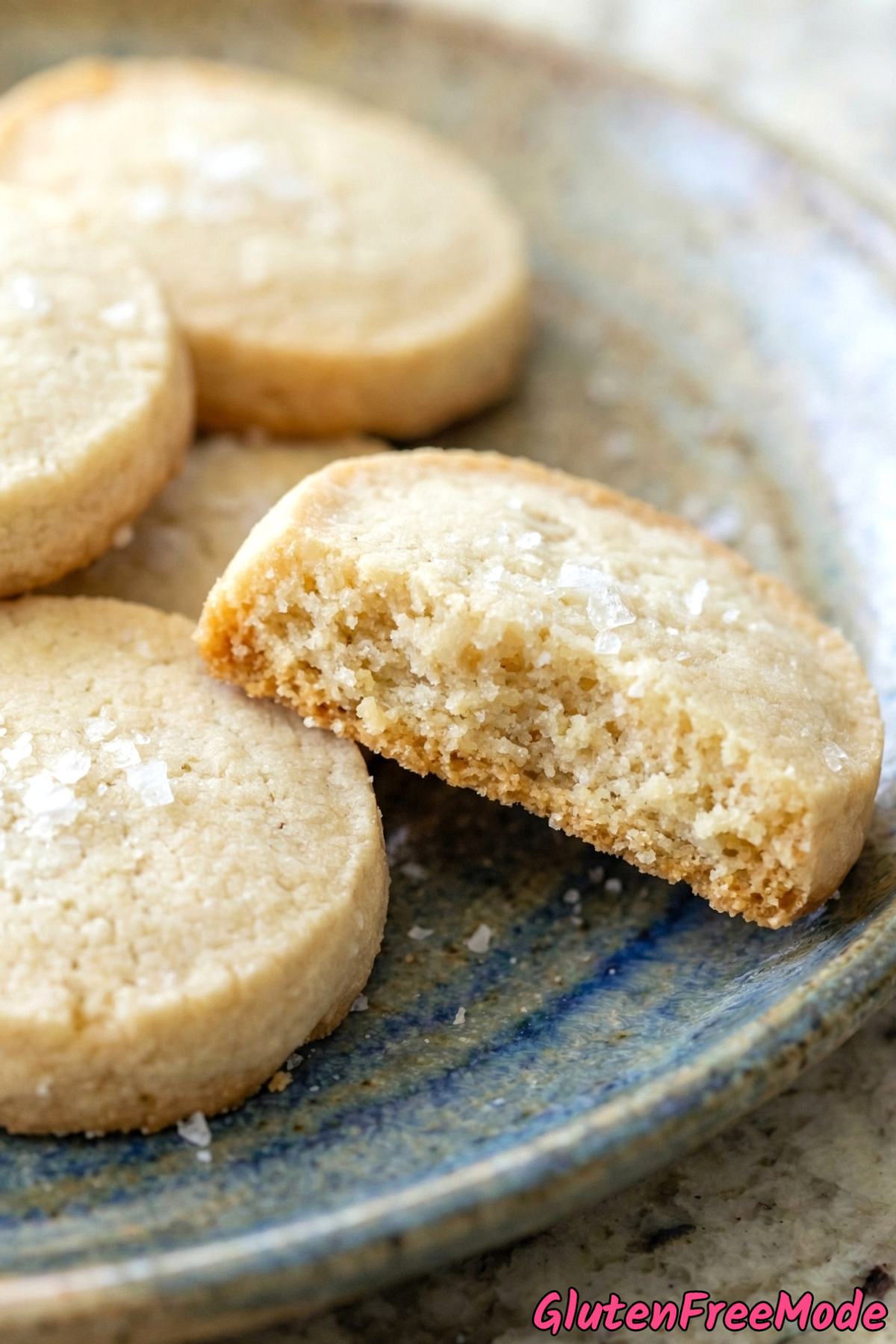 Homemade gluten free classic shortbread cookies