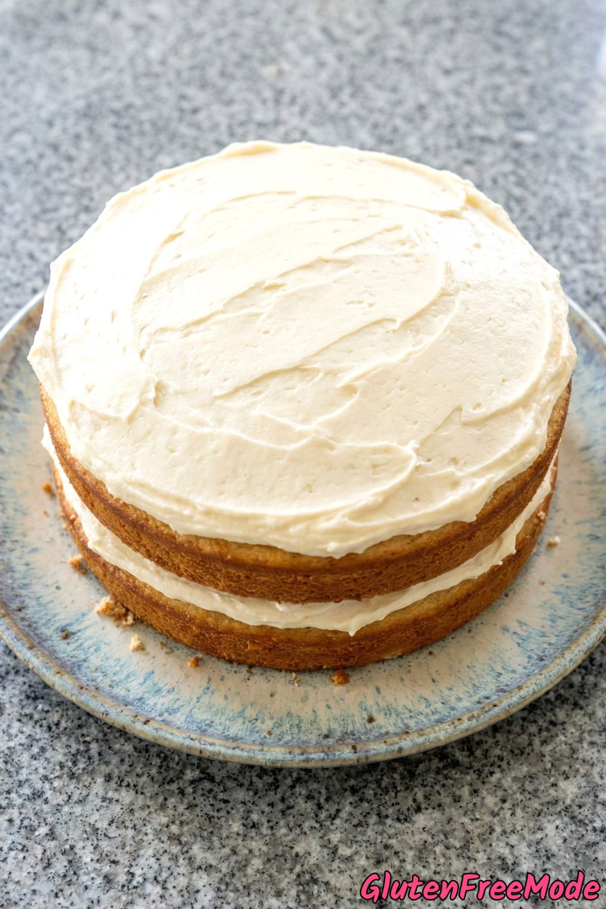 Light gluten free classic vanilla layer cake