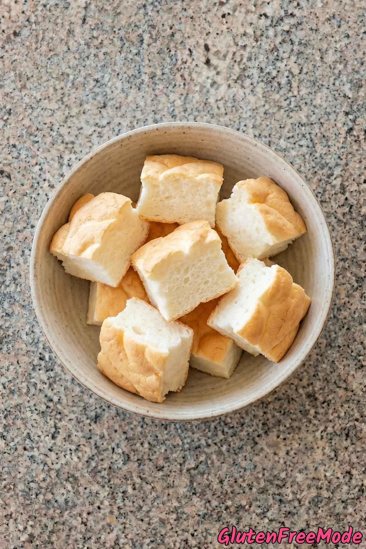 Fluffy gluten free cloud bread on a plate
