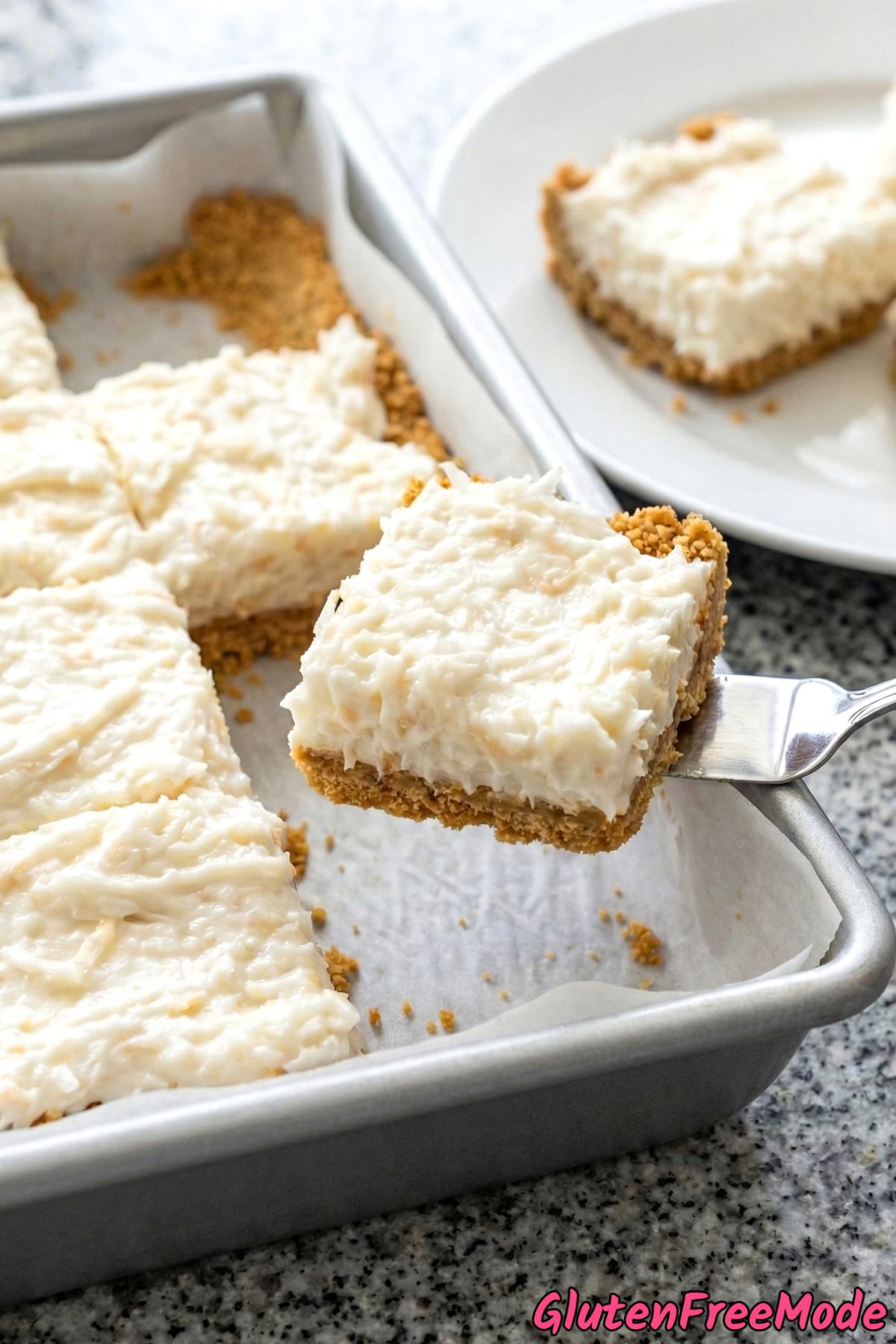 Decadent gluten free coconut cream pie bars