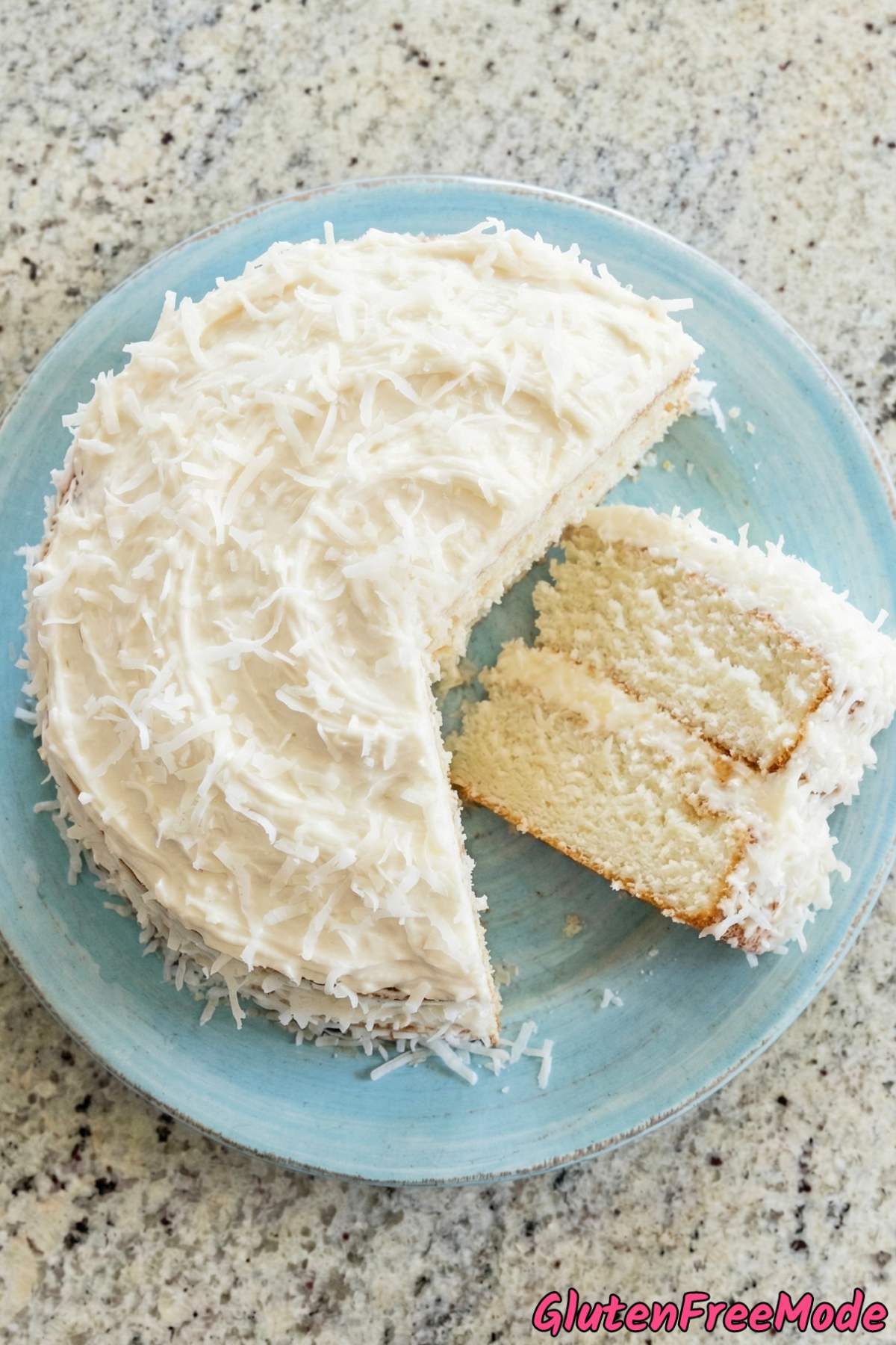 Luscious gluten free coconut layer cake