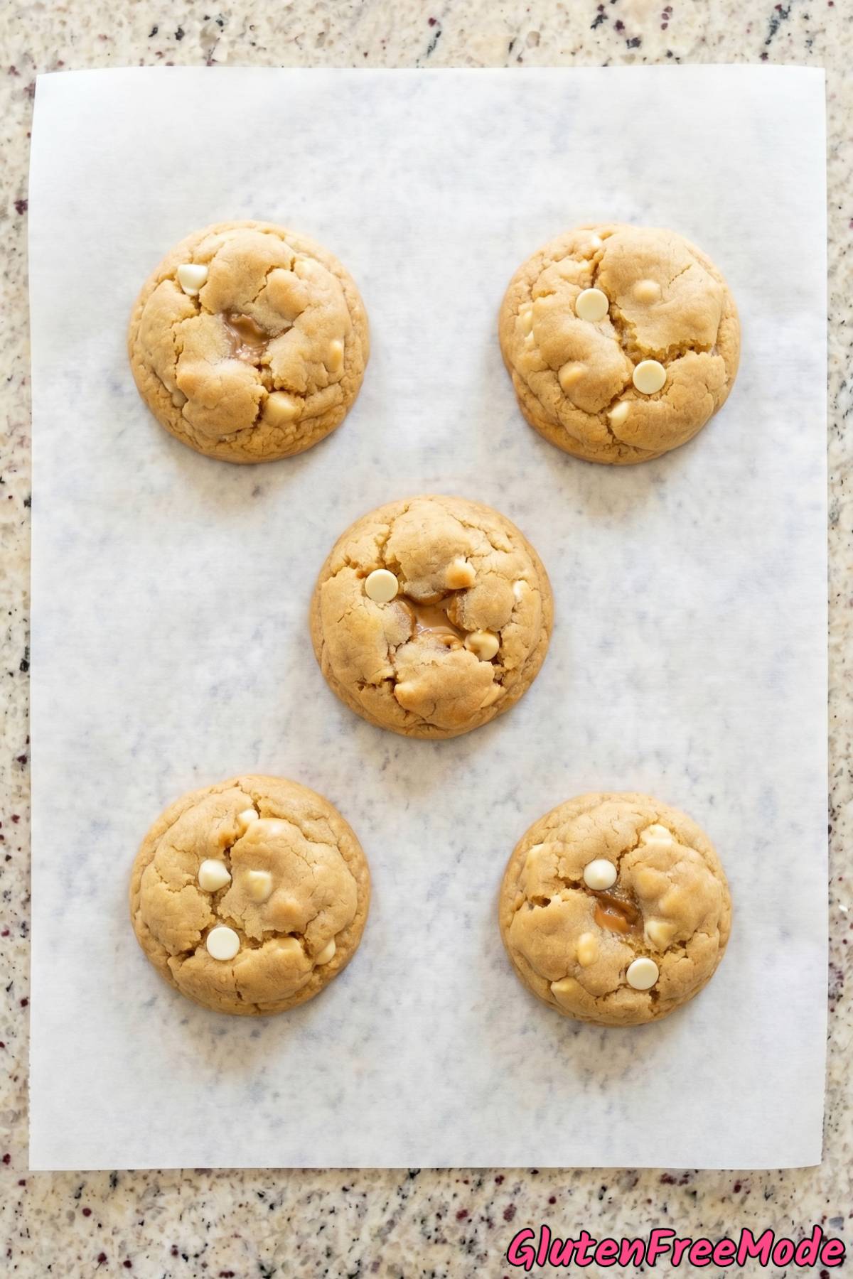 Golden gluten free cookie butter stuffed cookies