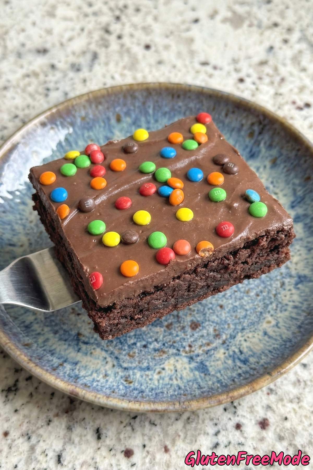 Chocolatey gluten free cosmic brownies on tray