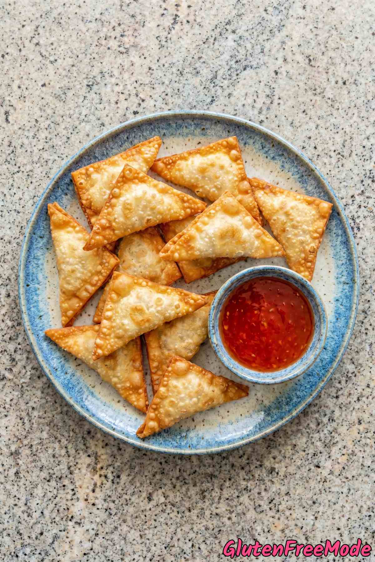 Creamy gluten free crab rangoon appetizer