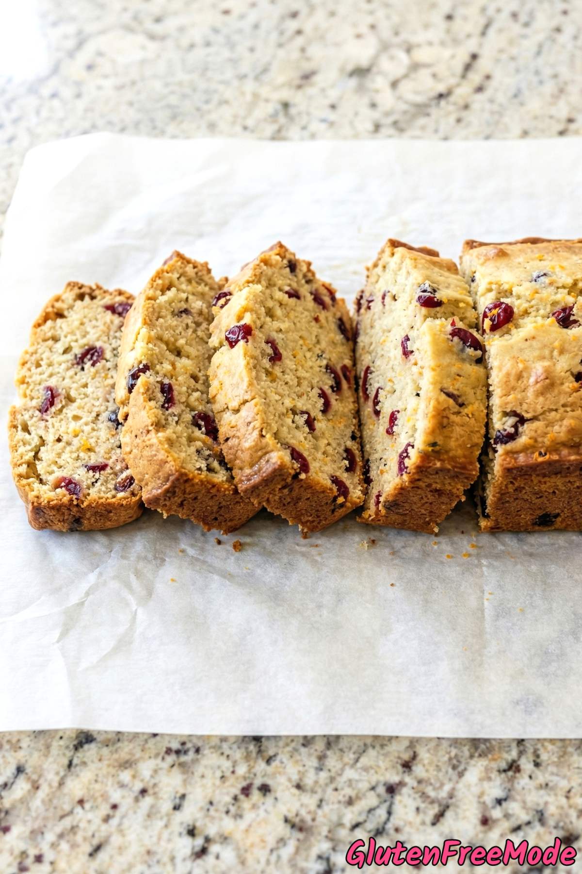 Wholesome gluten free cranberry orange loaf