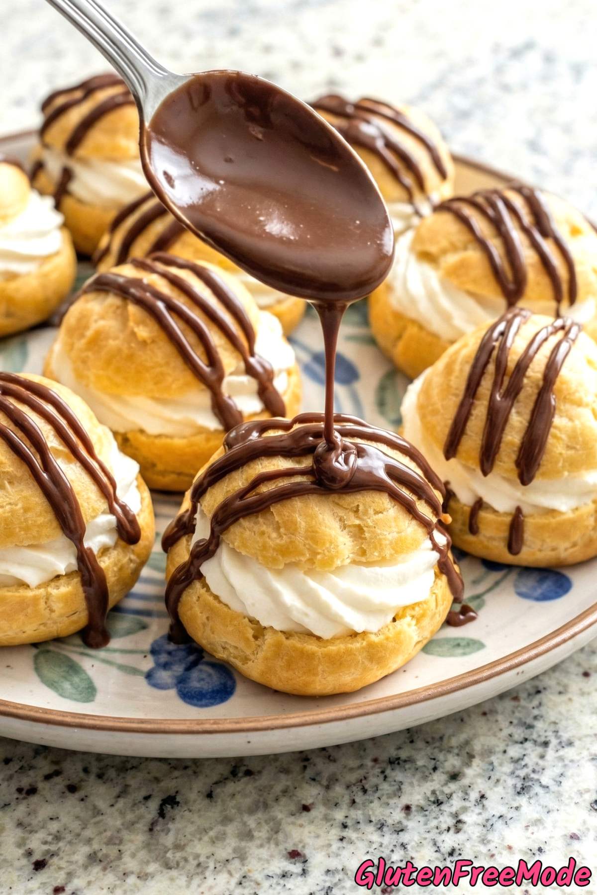 Irresistible gluten free cream puffs stacked