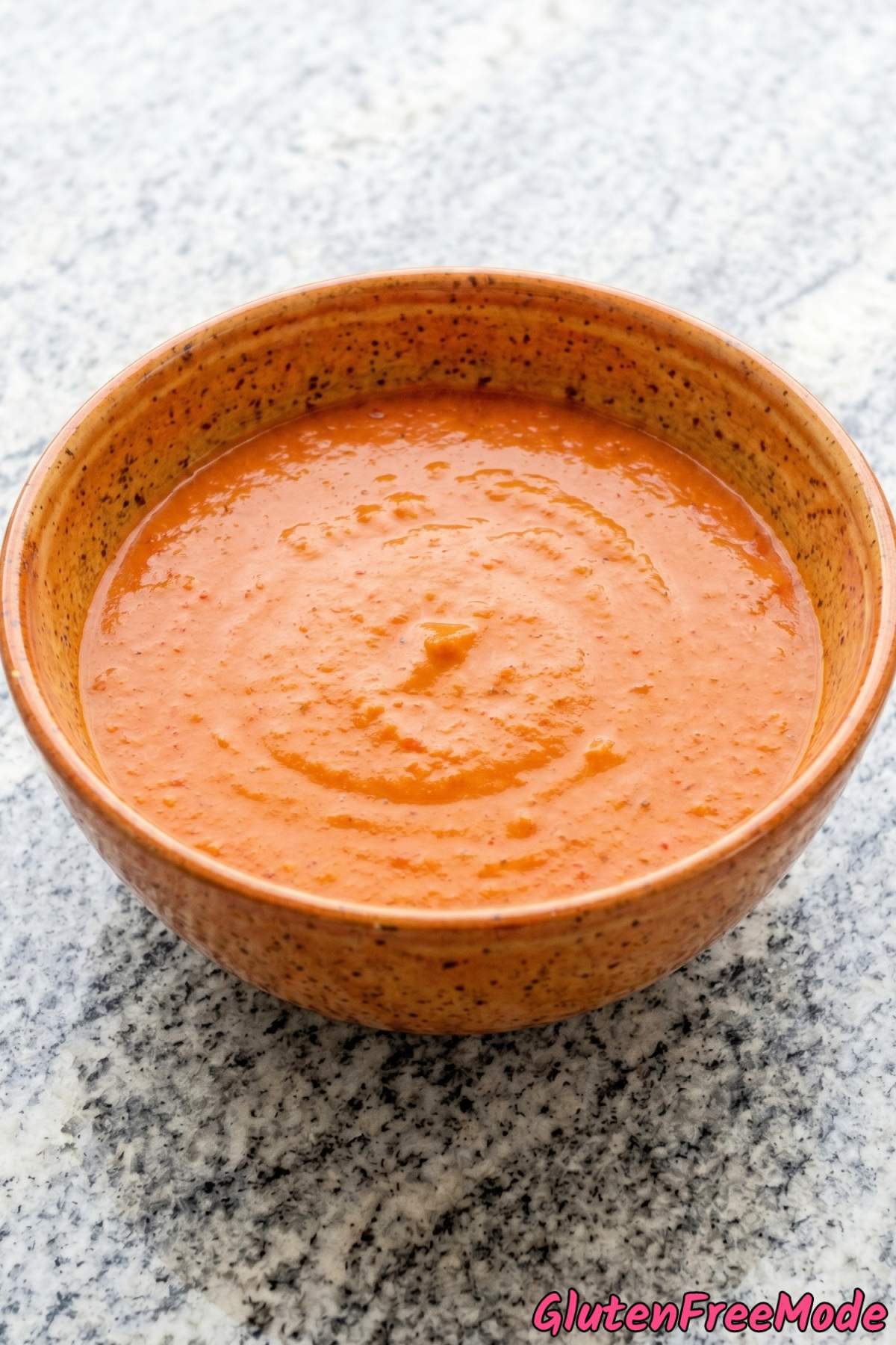 Velvety gluten free tomato basil soup