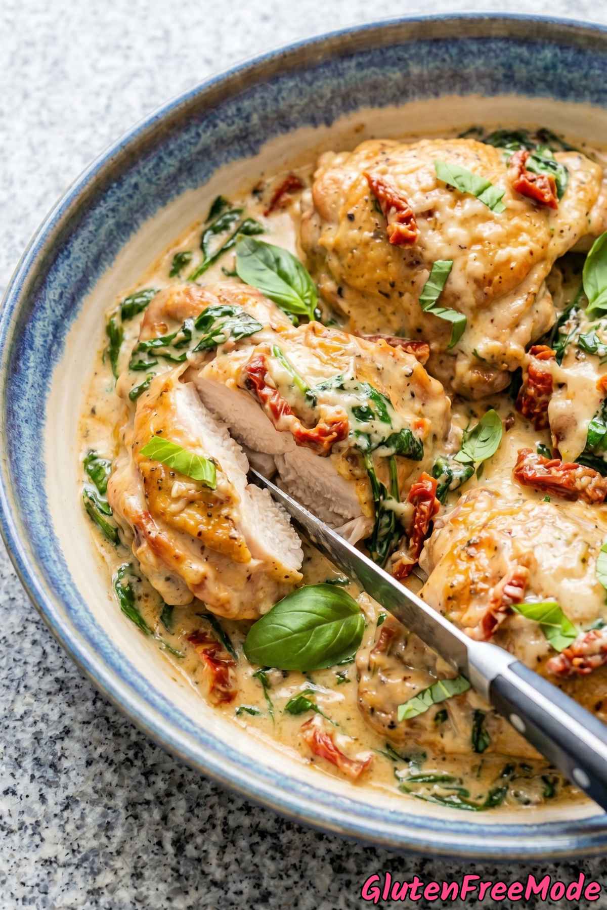 Comforting creamy Tuscan chicken gluten free