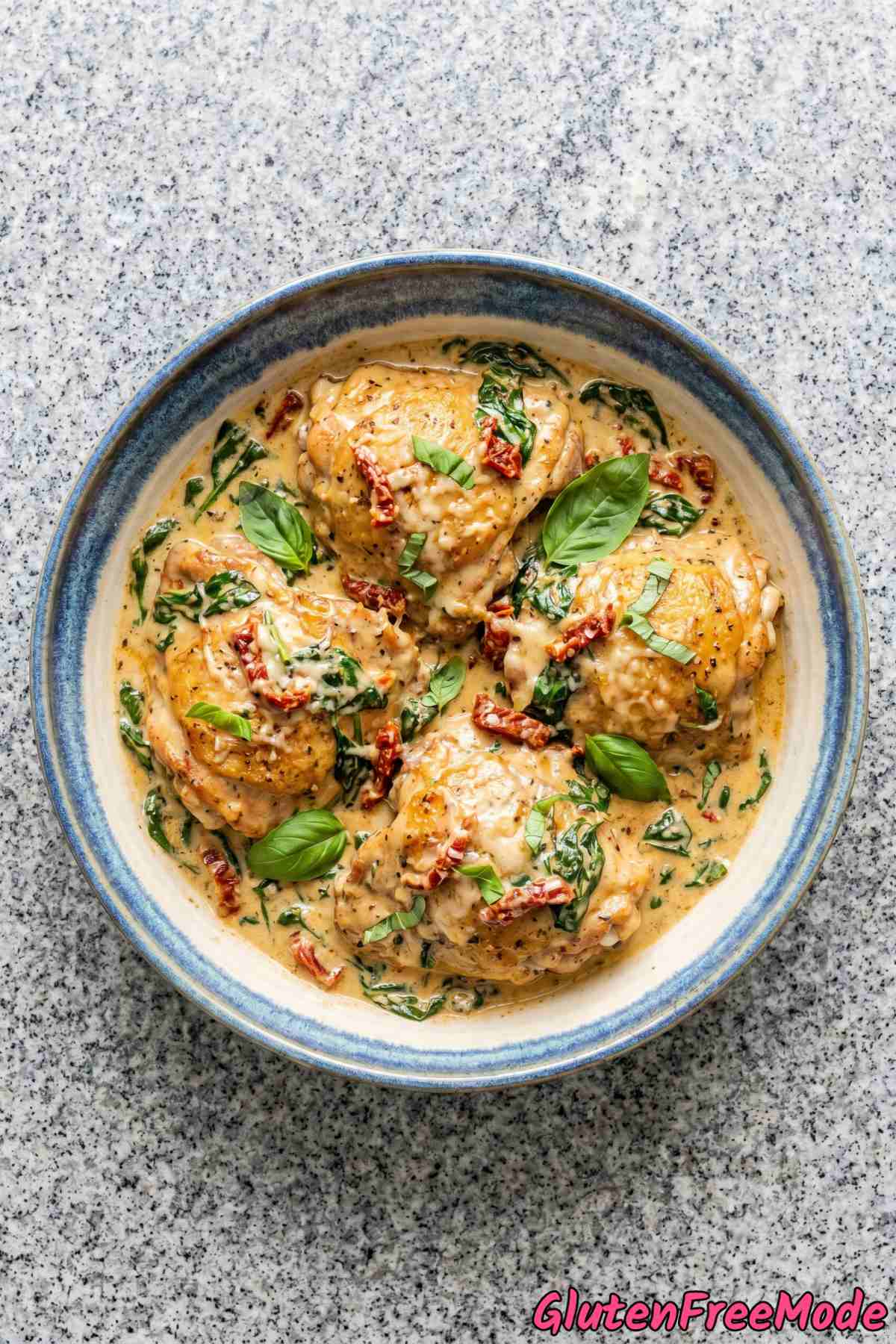 Creamy gluten free Tuscan chicken dish