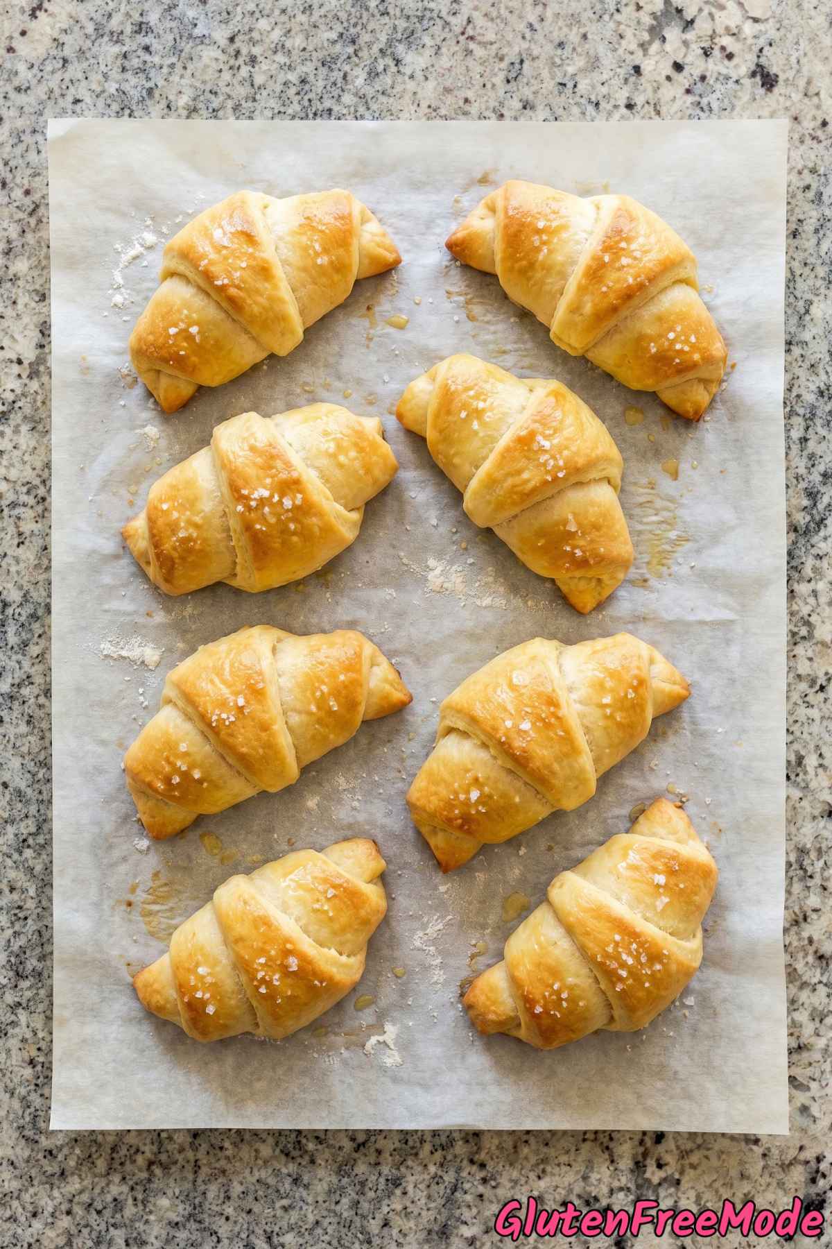 Fresh baked gluten free crescent rolls