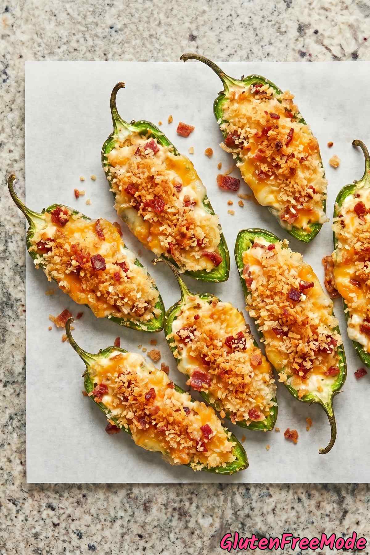 Homemade gluten free bacon jalapeno poppers