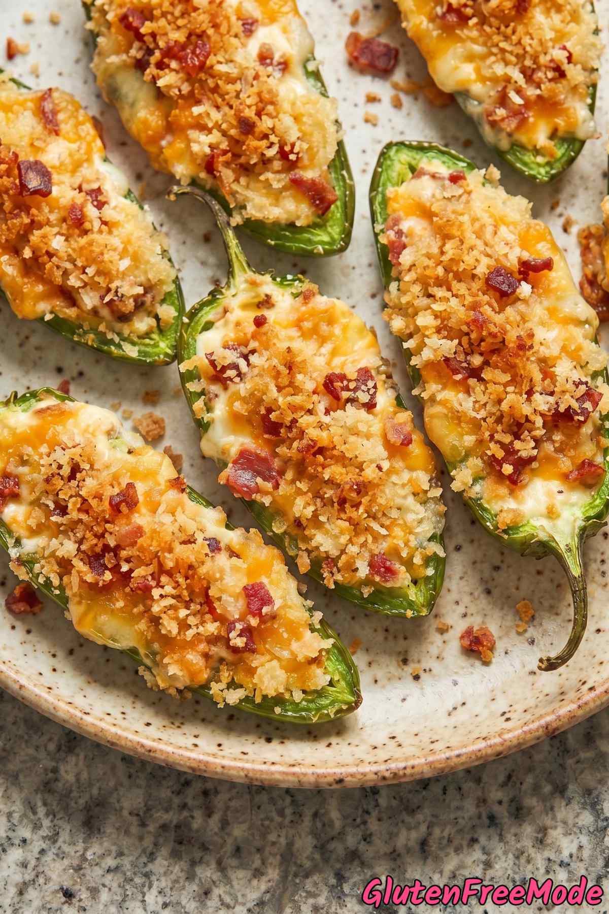 Zesty gluten free crispy bacon jalapeno poppers