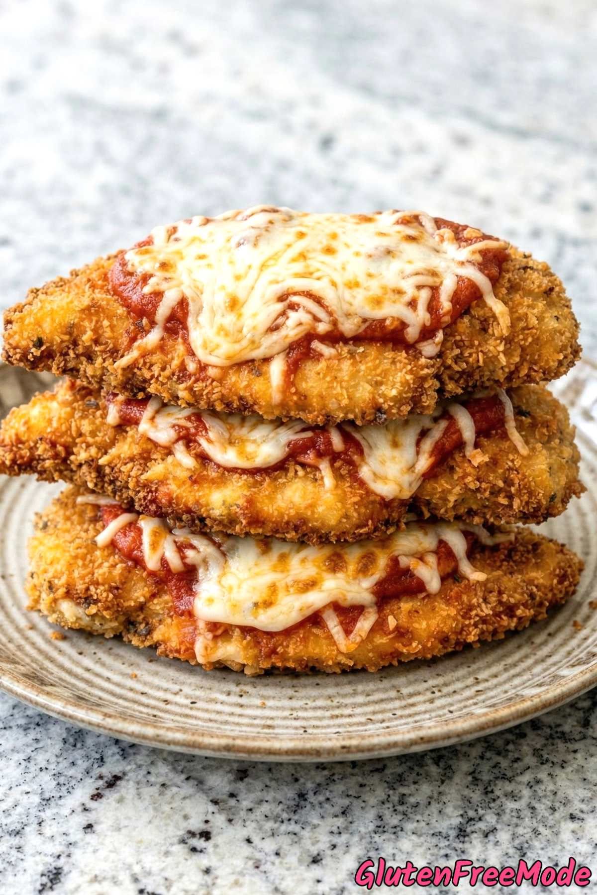 Savory gluten free crispy chicken parmesan