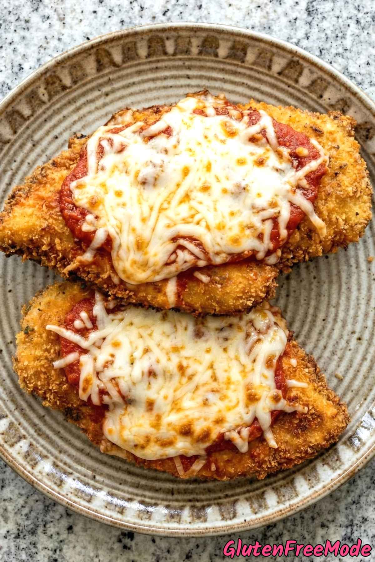 Hearty gluten free crispy chicken parmesan