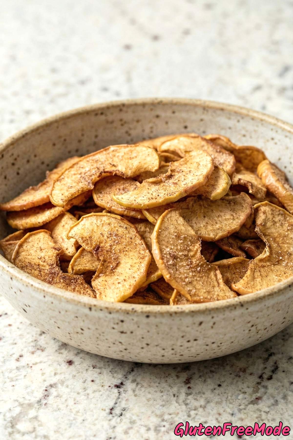 Thin crispy gluten free cinnamon apple chips