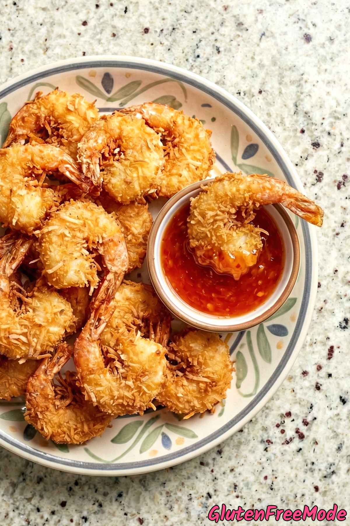 Savory gluten free coconut shrimp platter