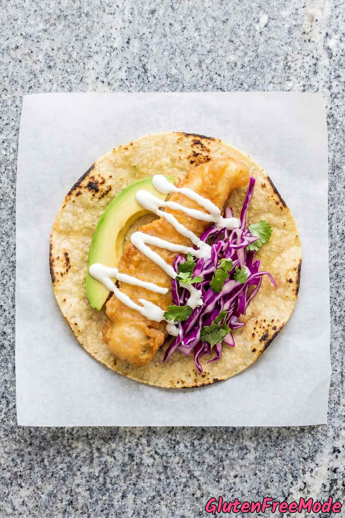 Zesty gluten free crispy fish tacos