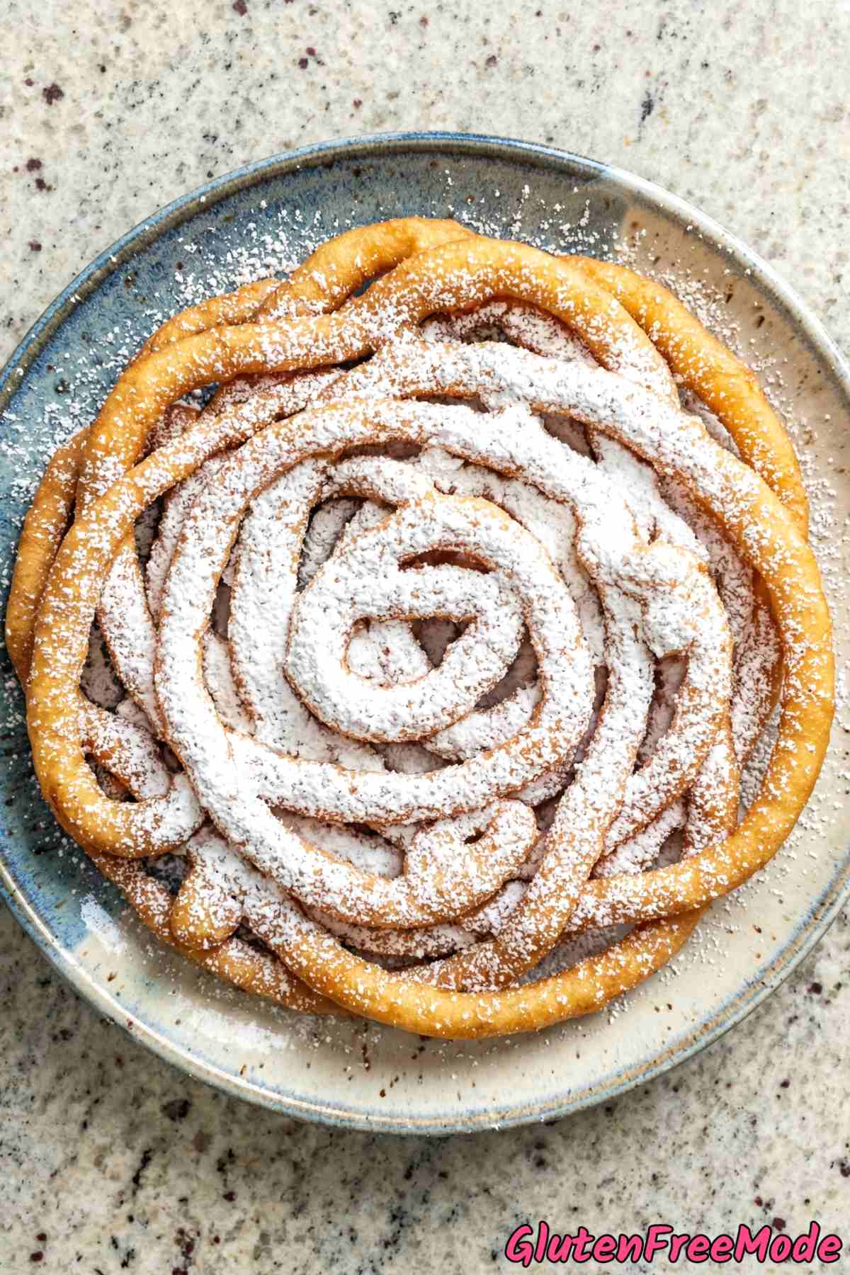 Fresh gluten free crispy funnel cake