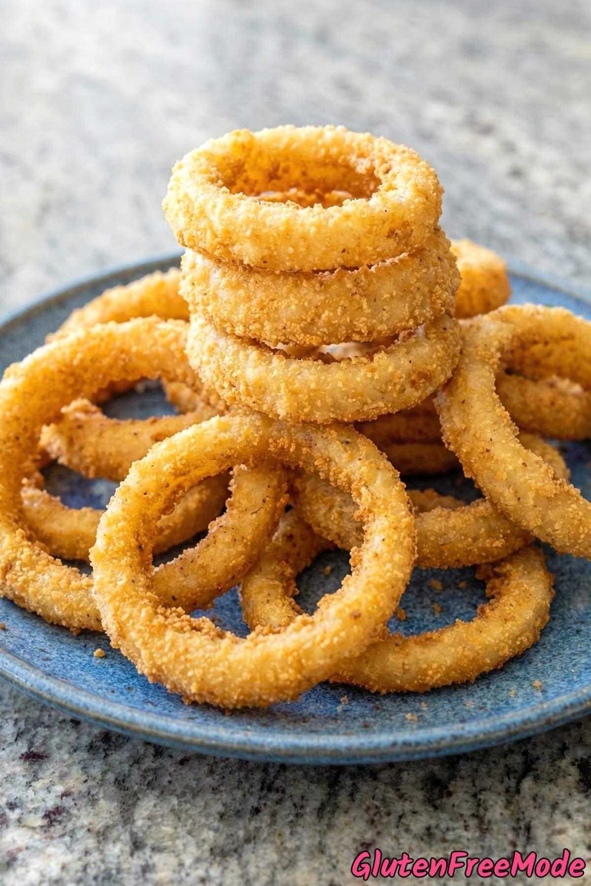 Light and gluten free crispy onion rings