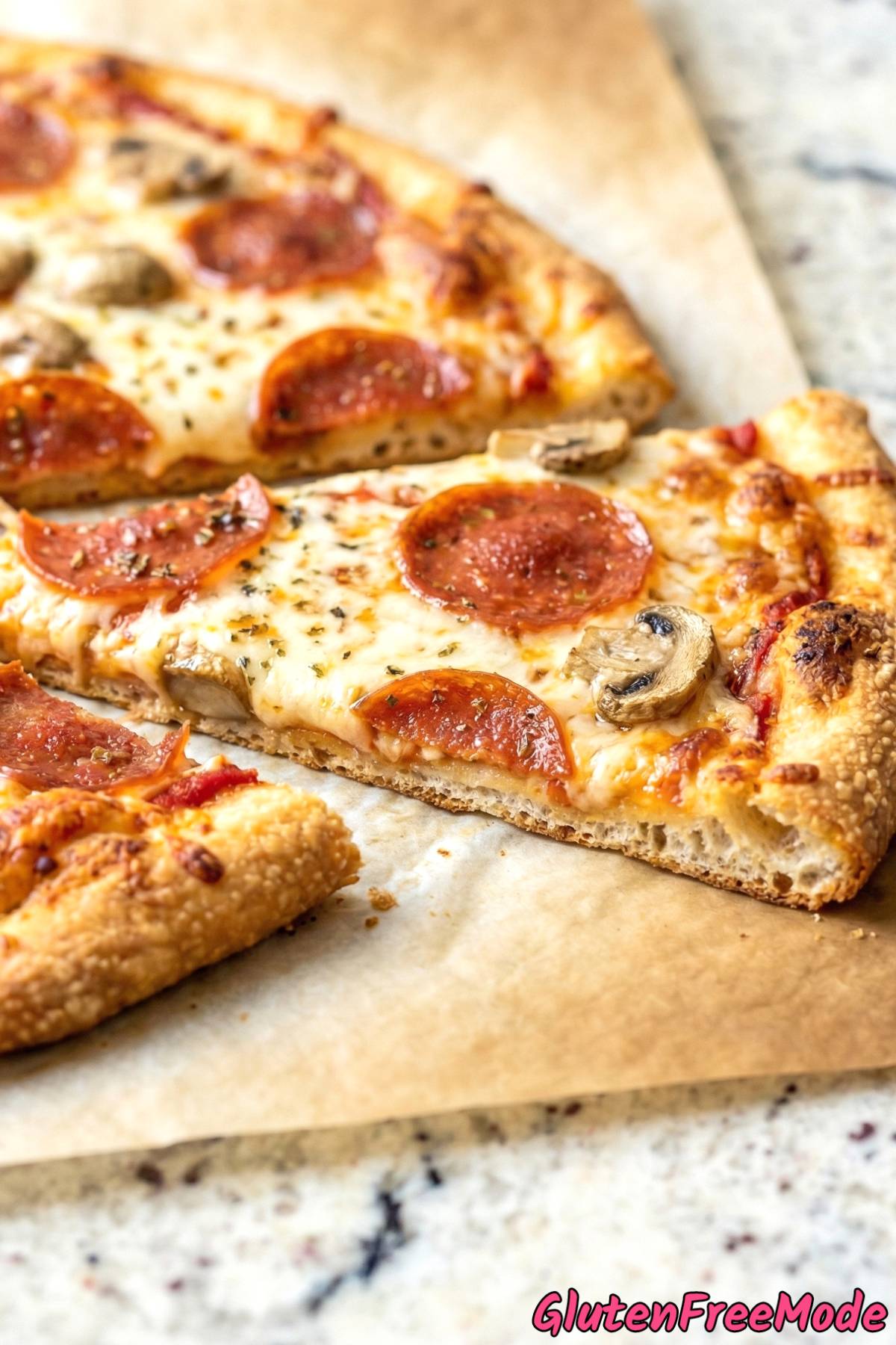 Savory gluten free crispy pizza crust