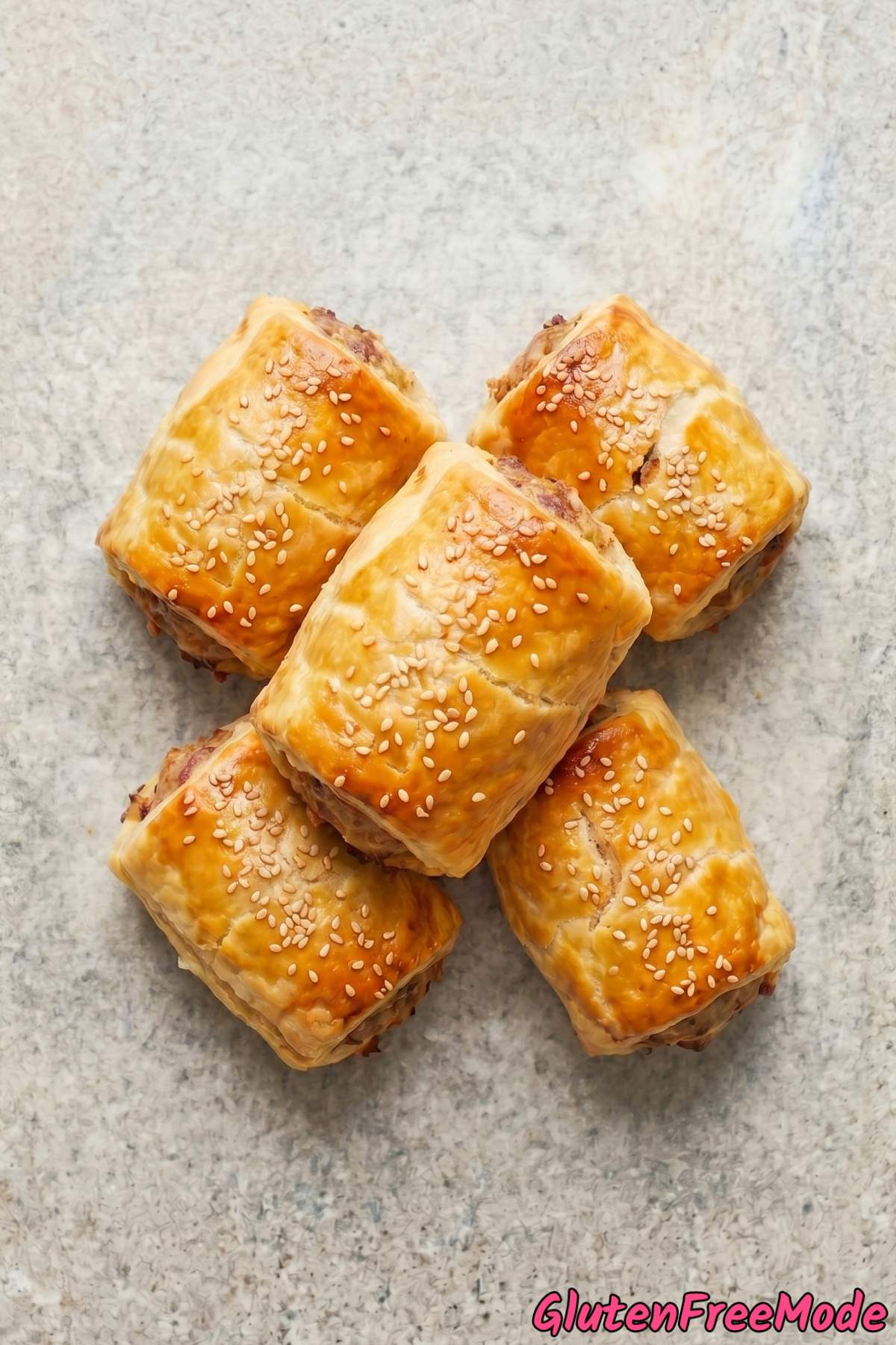 Savory gluten free crispy sausage rolls