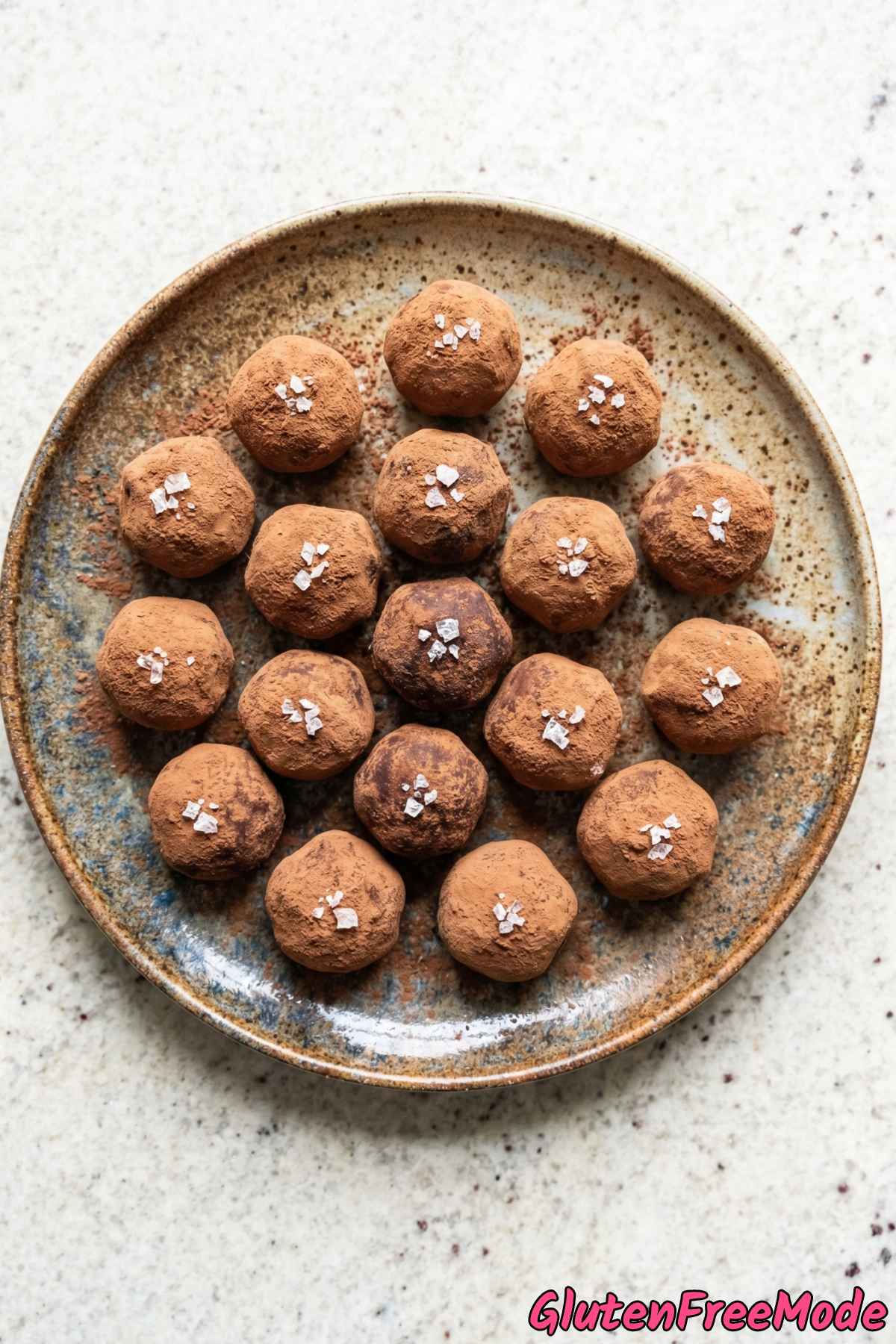 Luscious dark chocolate sea salt truffles
