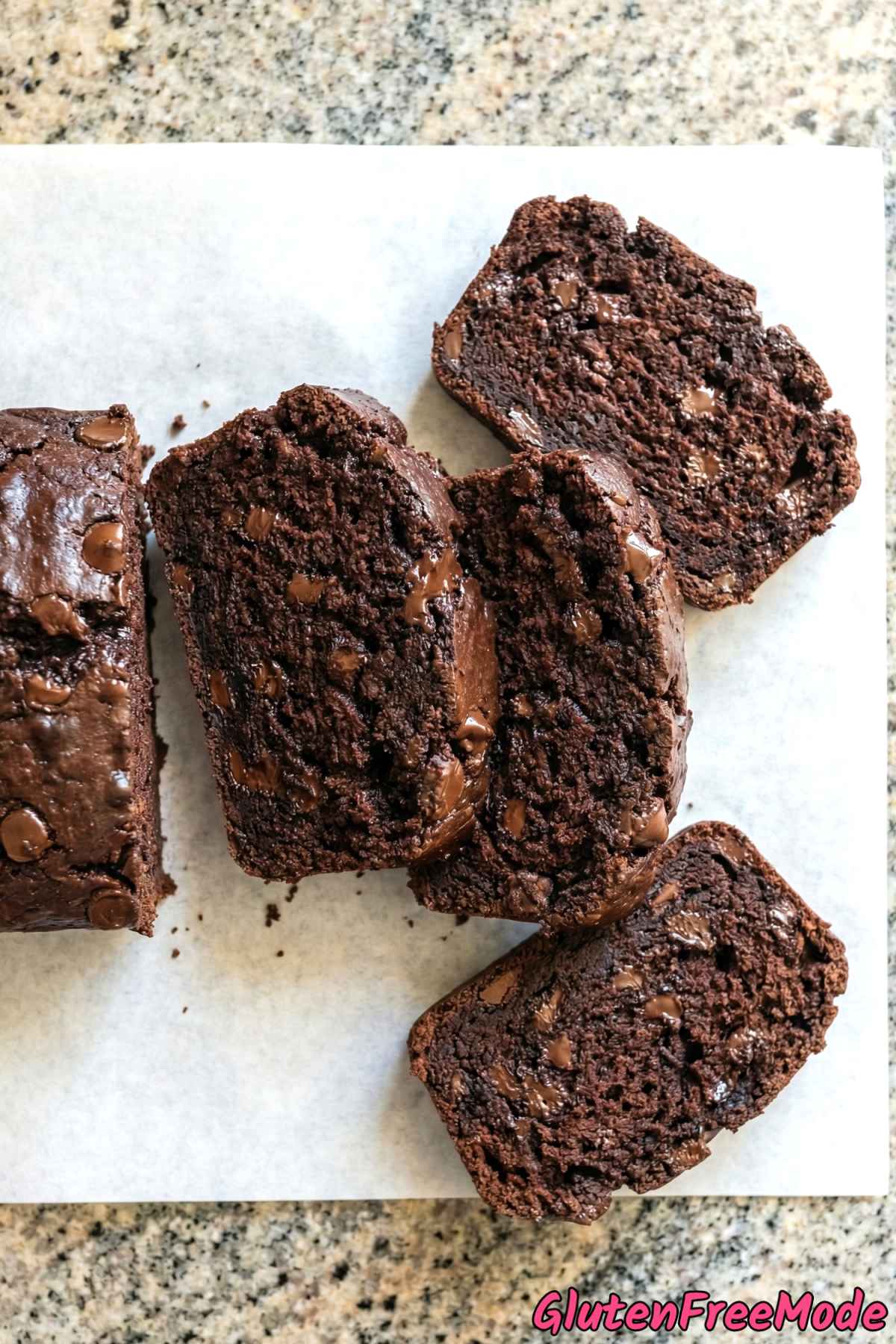 Luscious gluten free double chocolate bread