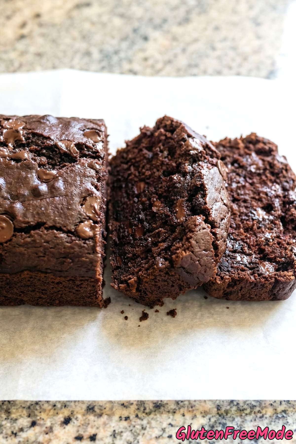 Fudgy gluten free double chocolate bread