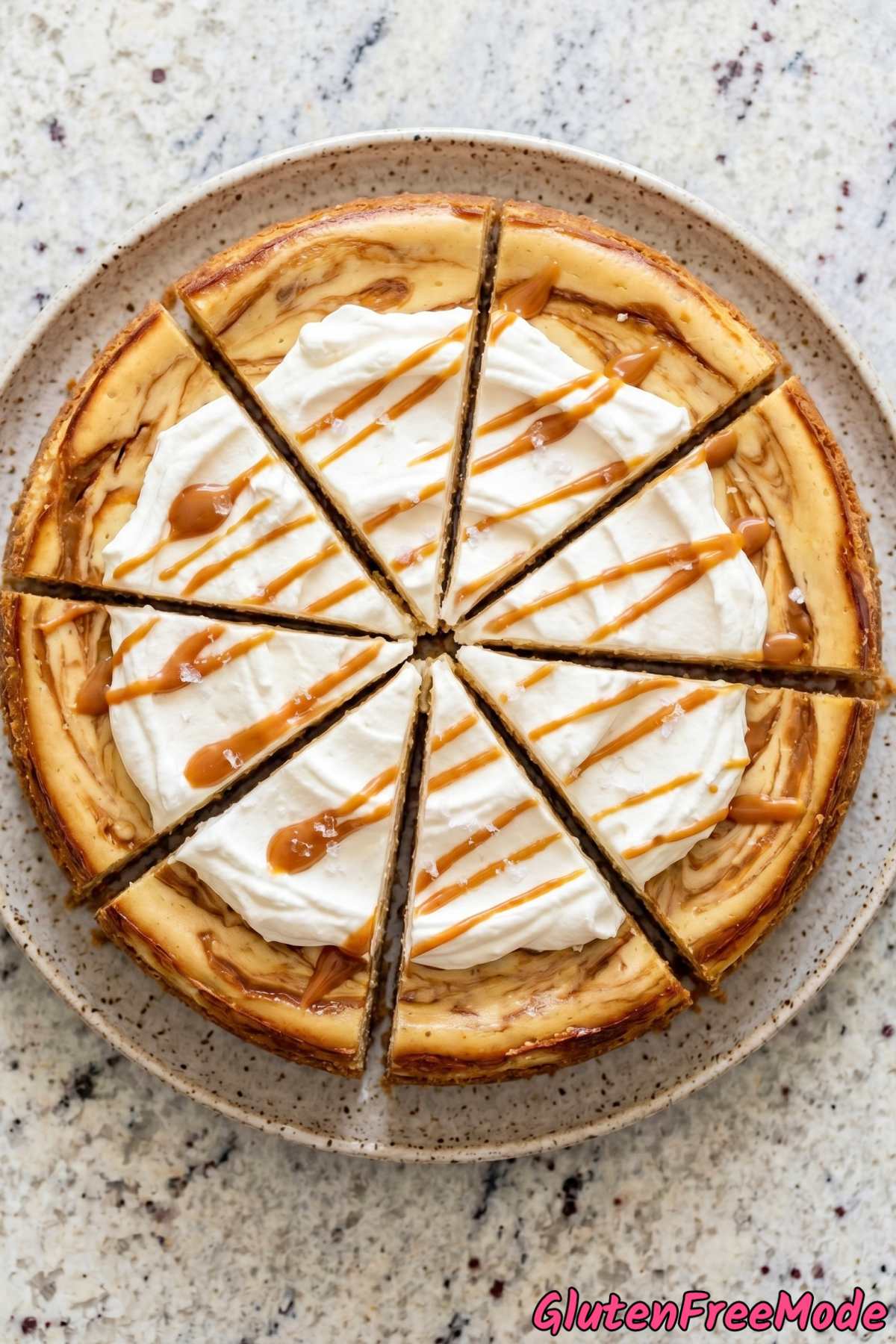 Indulgent gluten free dulce de leche cheesecake