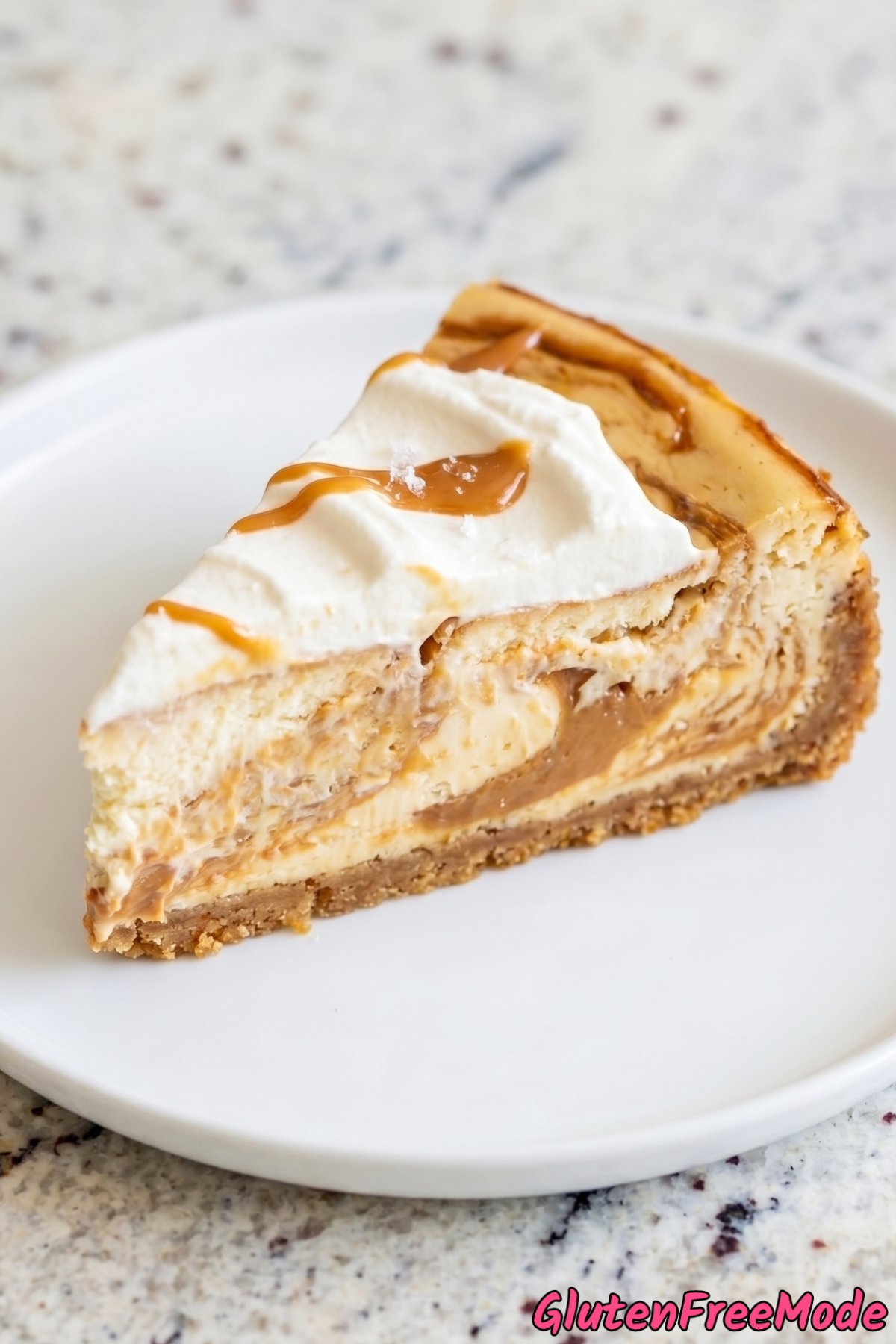 Heavenly gluten free dulce de leche cheesecake