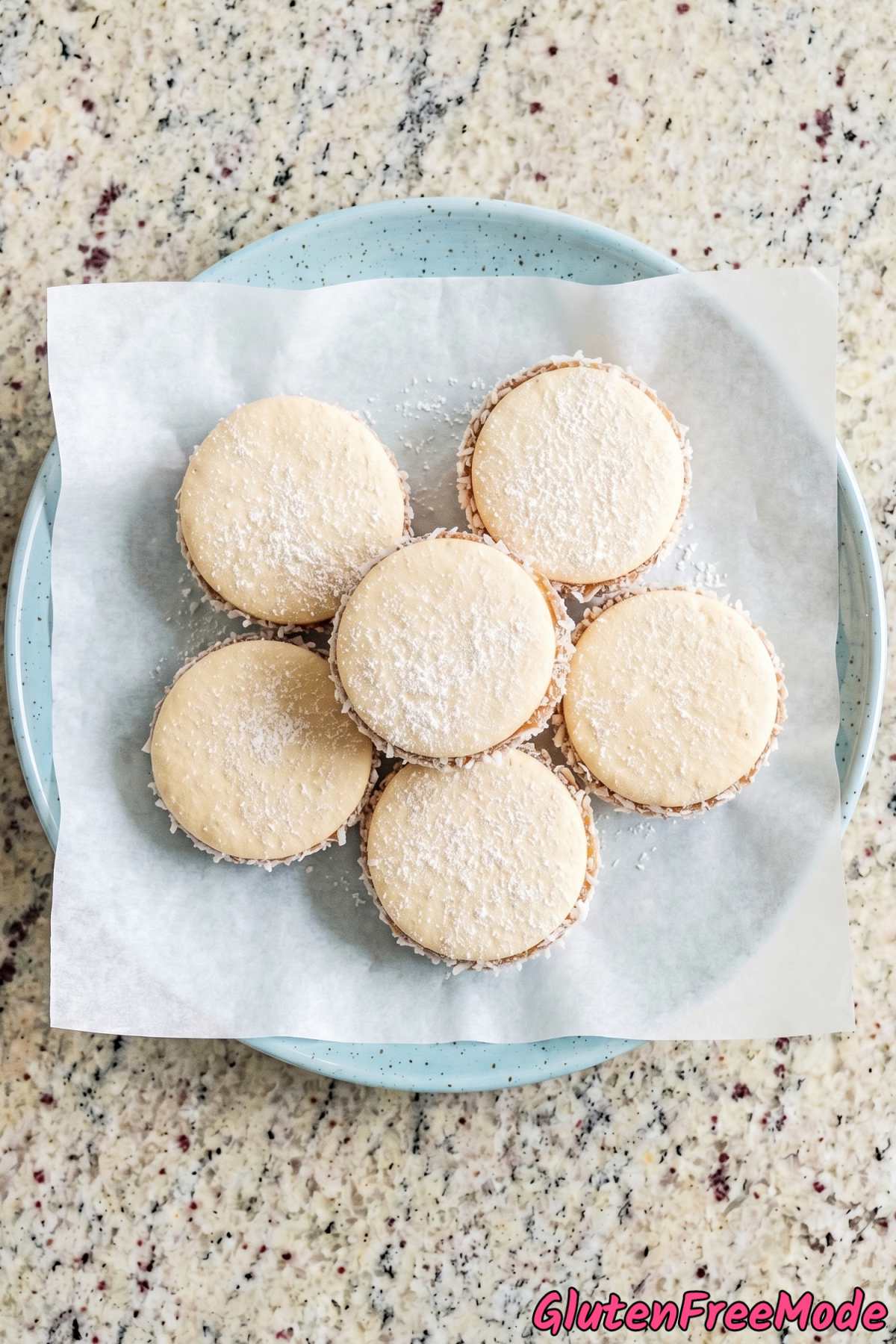 Homemade dulce de leche sandwich cookies GF