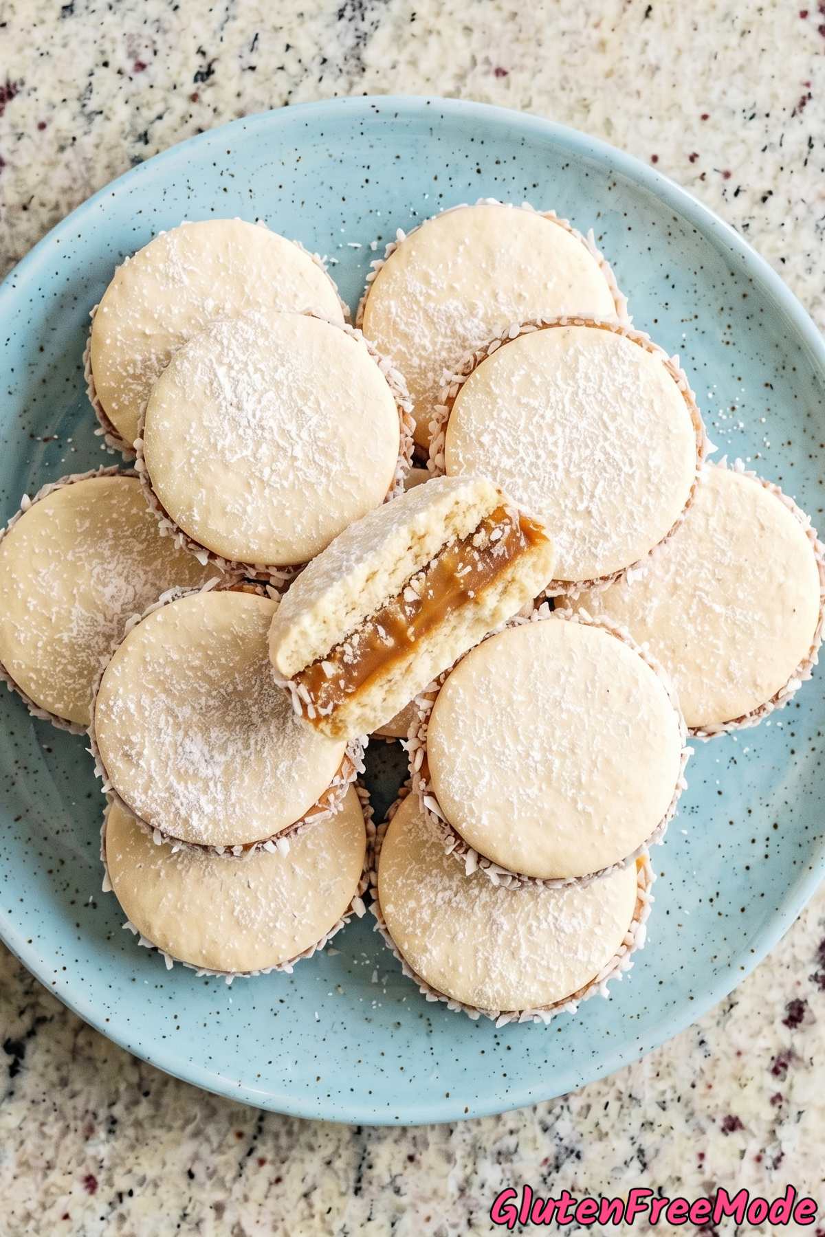 Creamy dulce de leche sandwich cookies GF