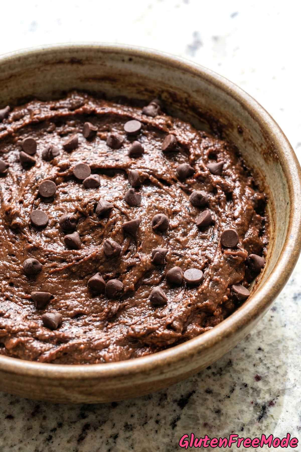 Fudgy gluten free edible brownie batter