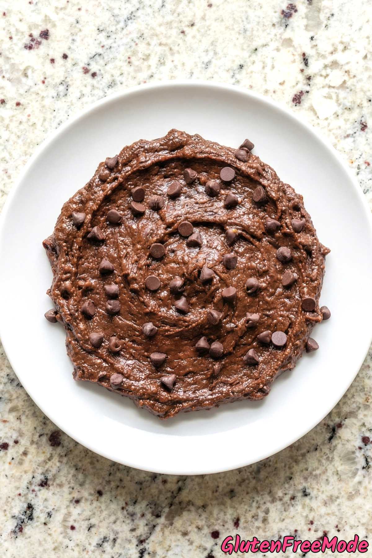 Velvety gluten free edible brownie batter