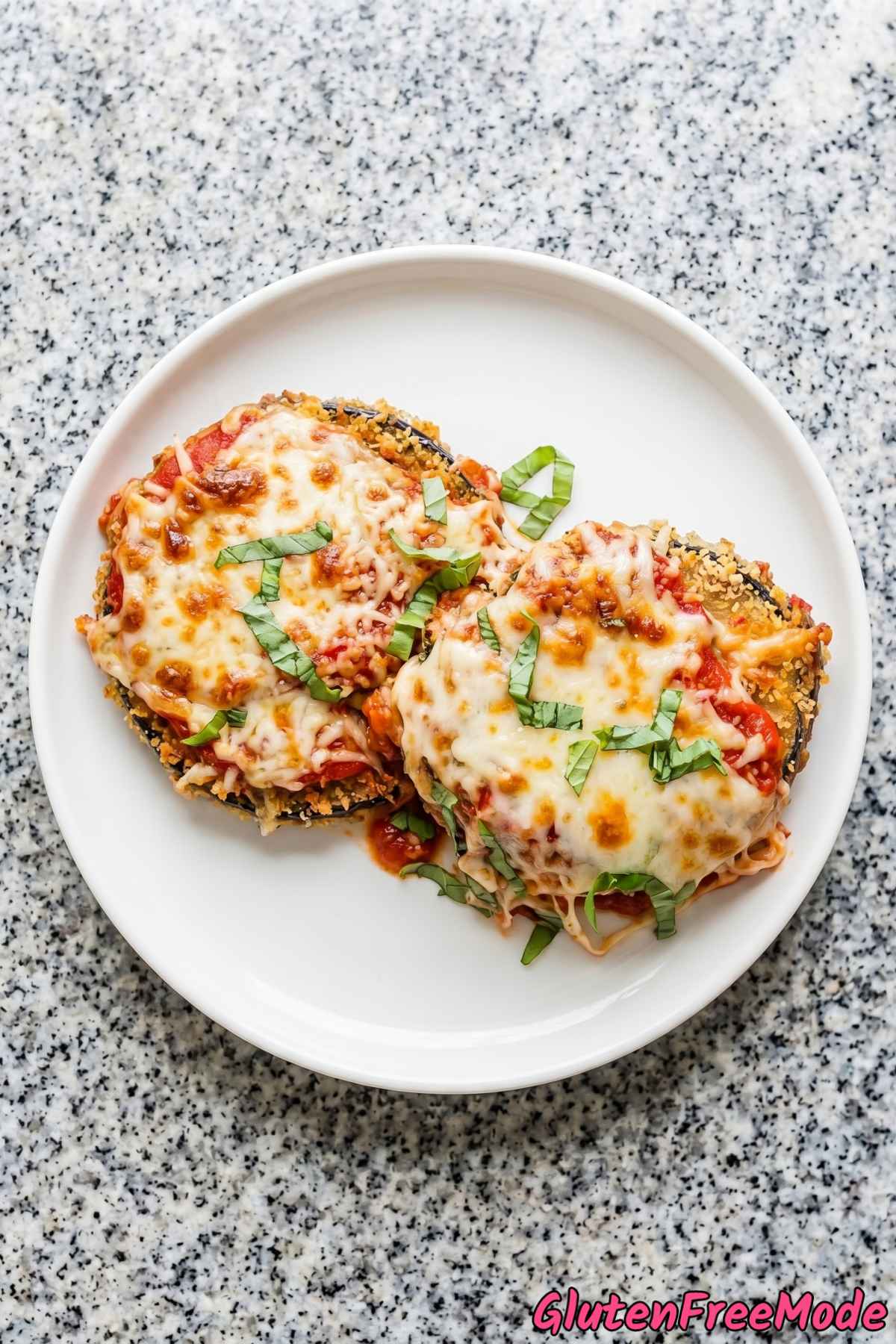 Comforting gluten free eggplant parmesan
