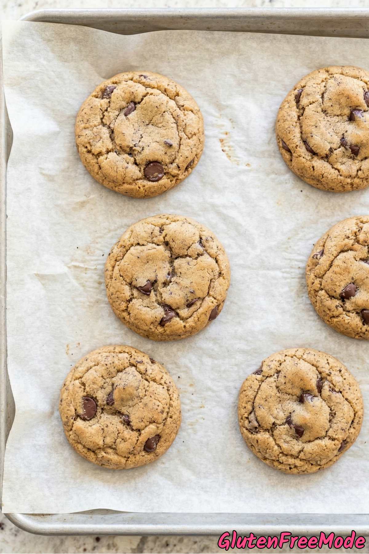 Fresh gluten free espresso chocolate chip cookies