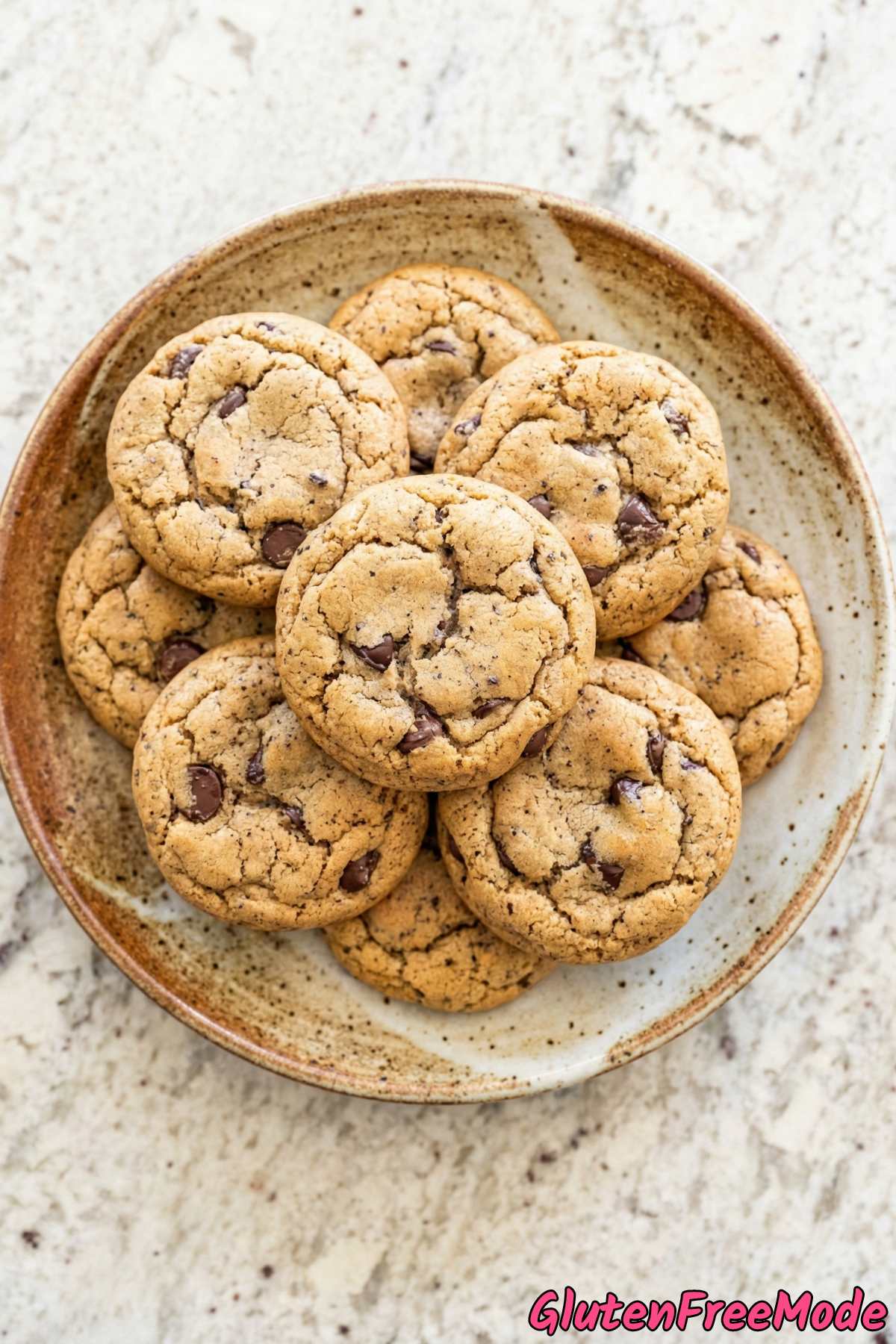Tender gluten free espresso chocolate chip cookies