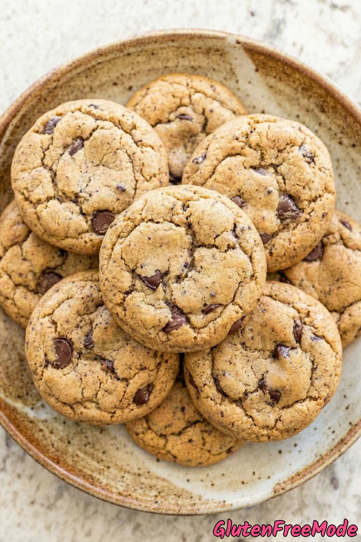 Warm gluten free espresso chocolate chip cookies