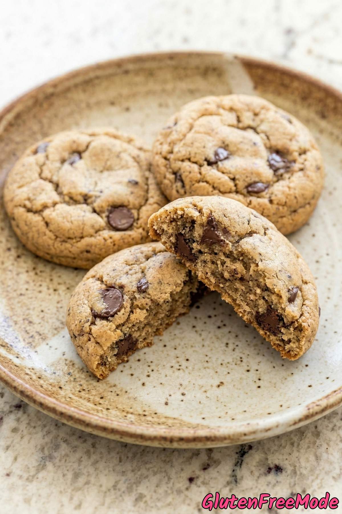 Crispy gluten free espresso chocolate chip cookies