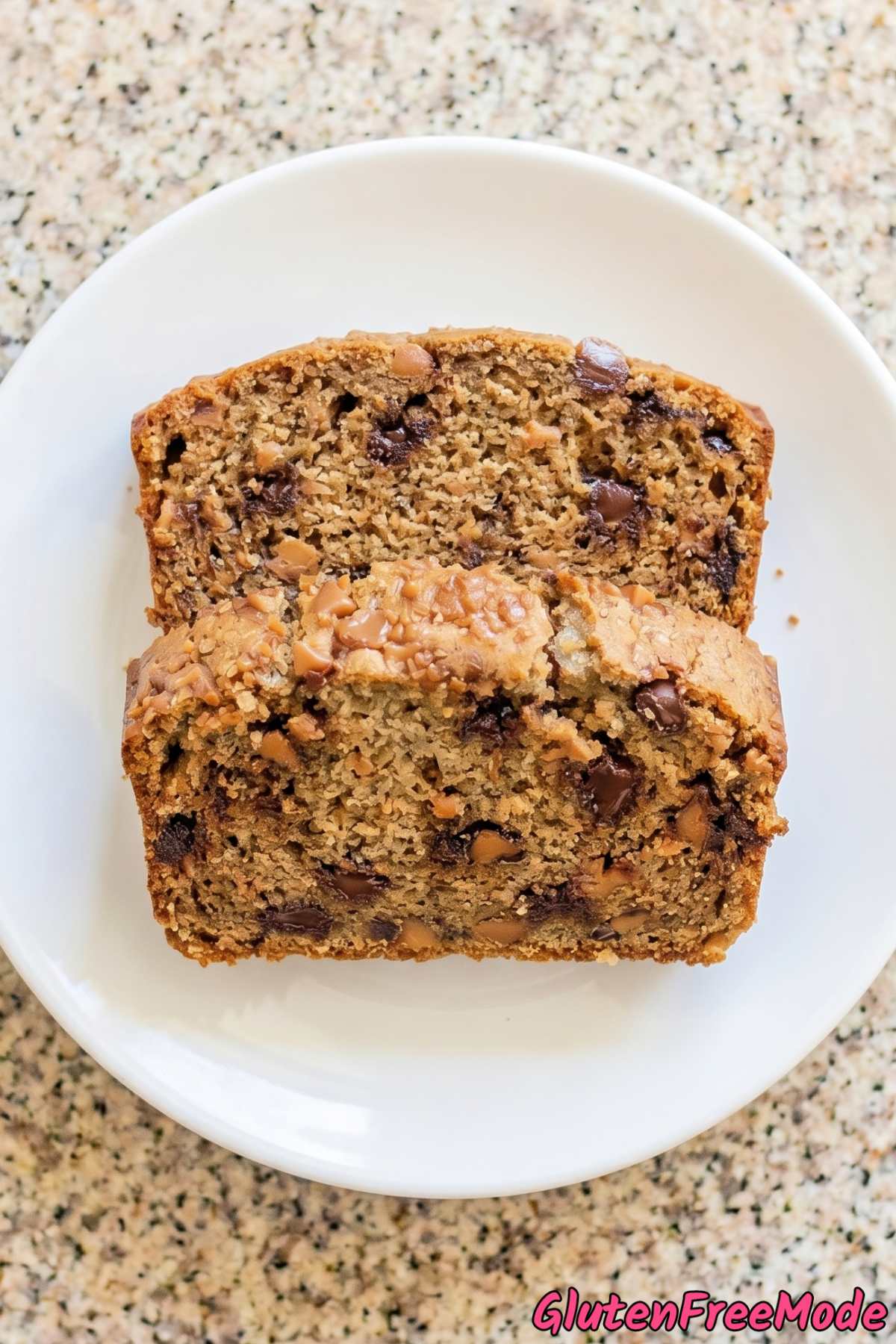Freshly baked gluten free toffee cookie bread