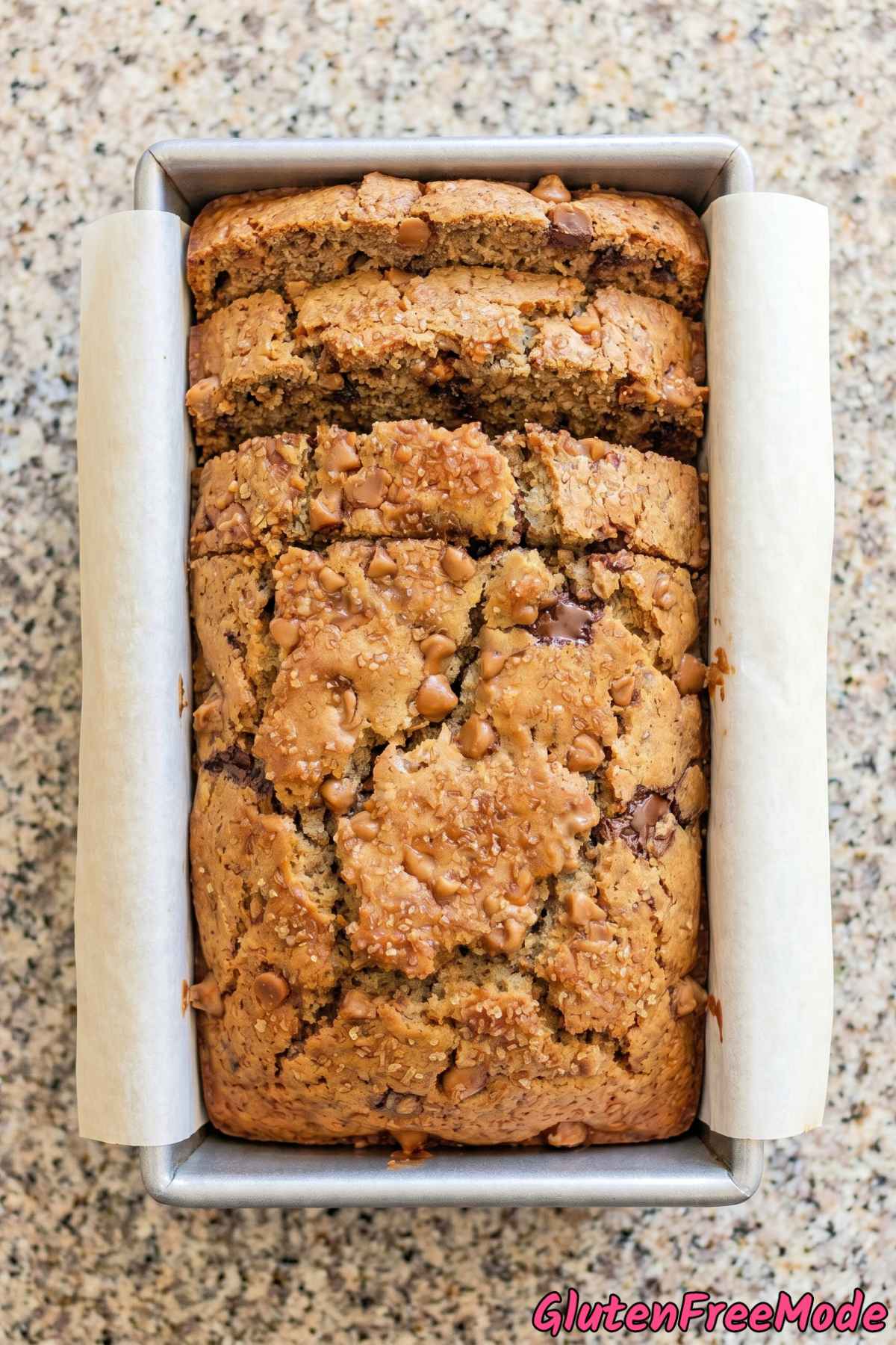 Decadent espresso toffee cookie bread slice