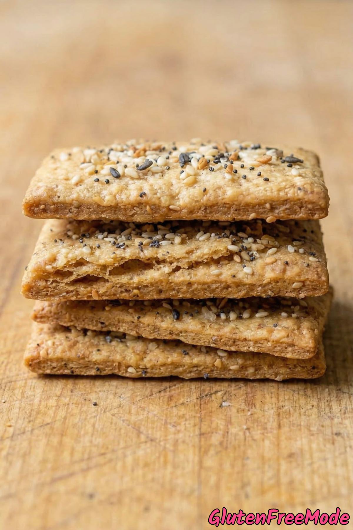 Wholesome gluten free everything bagel crackers