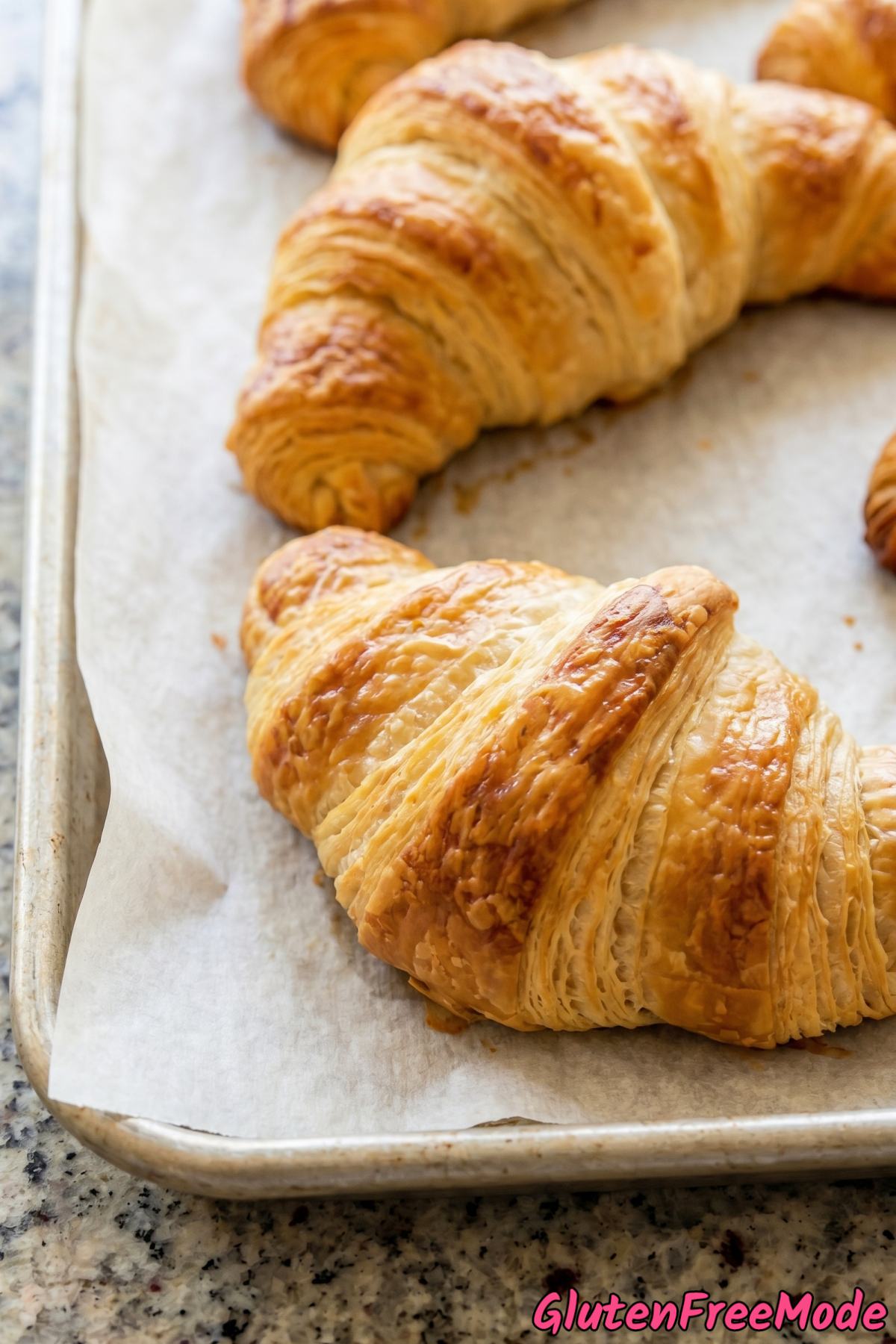 Light and airy gluten free flaky croissants