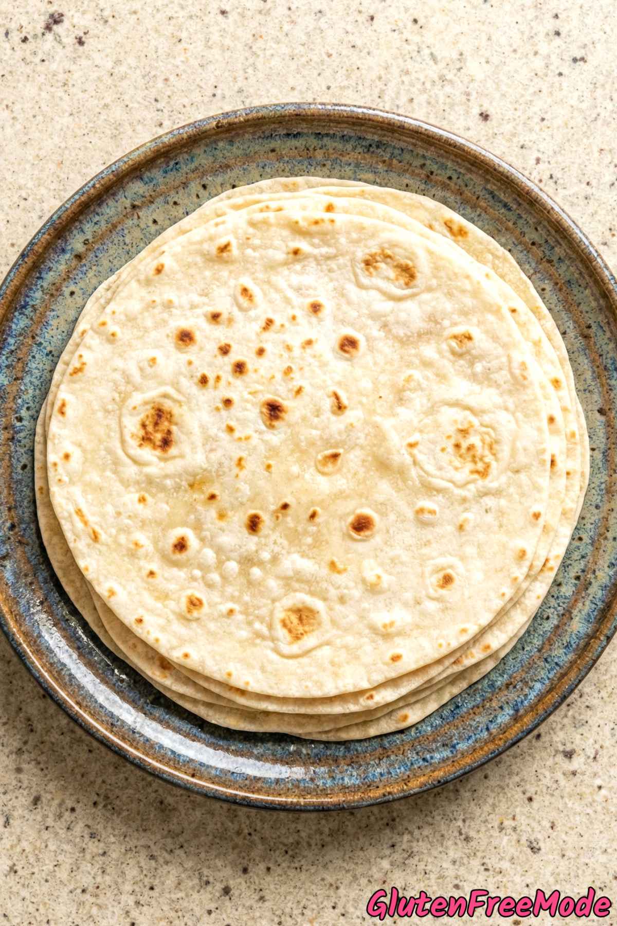 Tender gluten free flour-style tortillas
