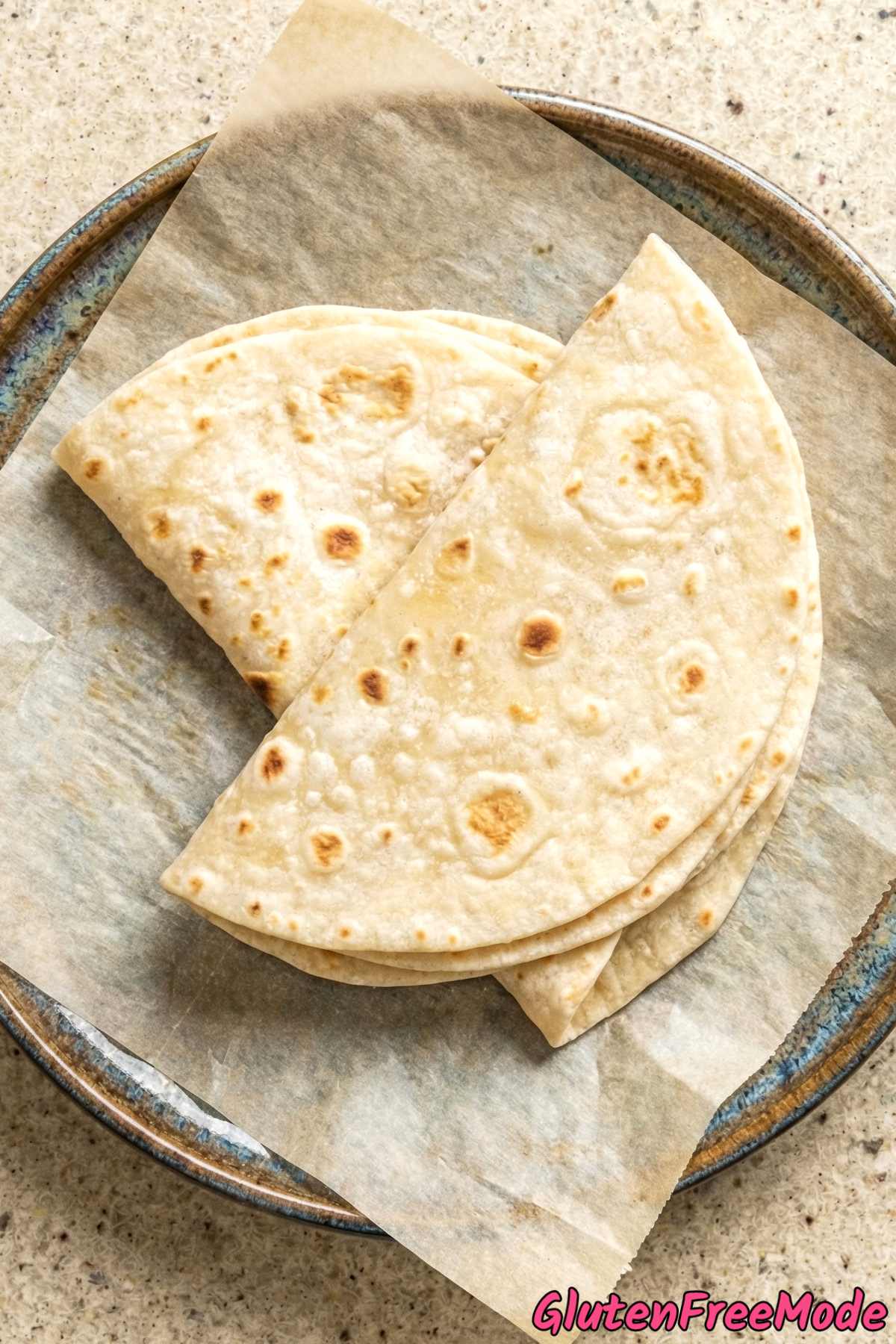Pliable gluten free flour-style tortillas