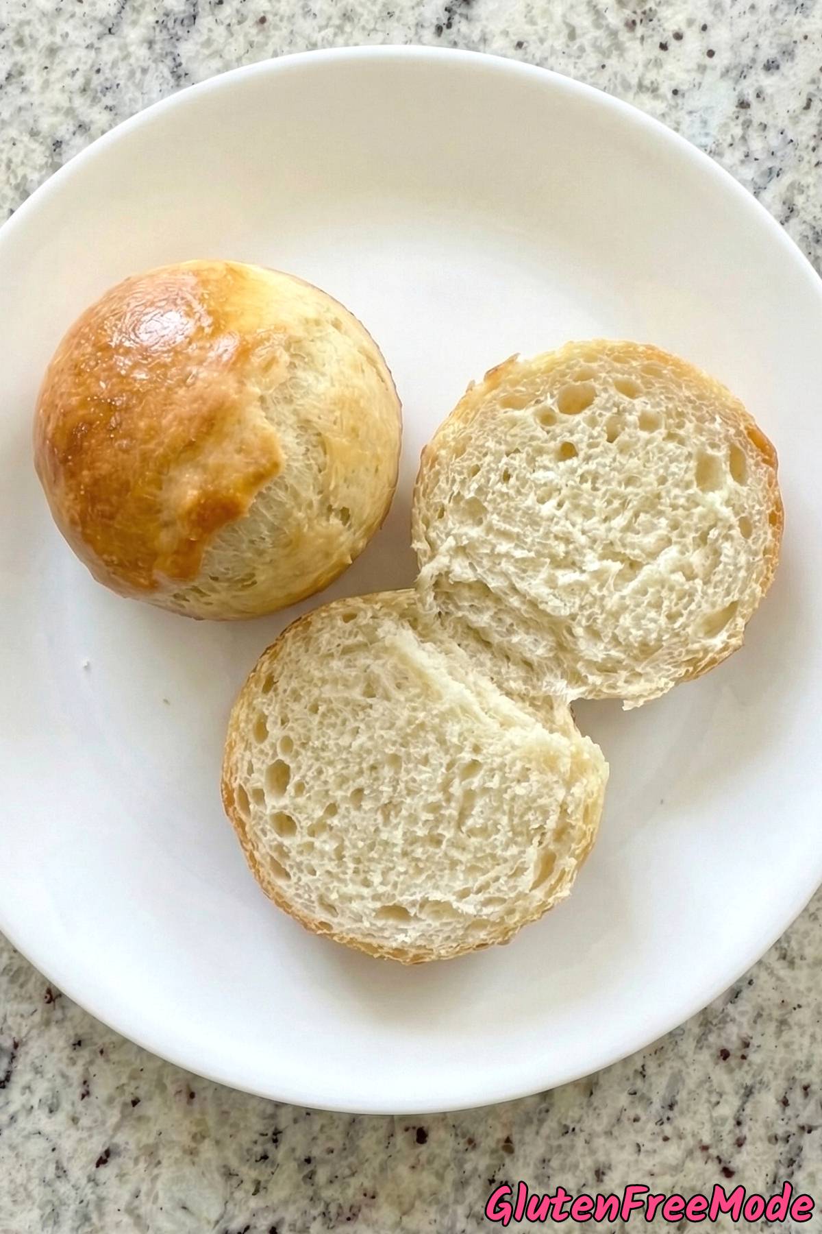 Homemade gluten free fluffy dinner rolls platter